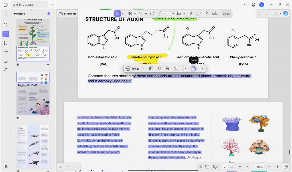 cross page select text