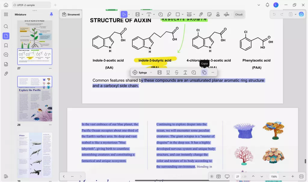 cross page select text