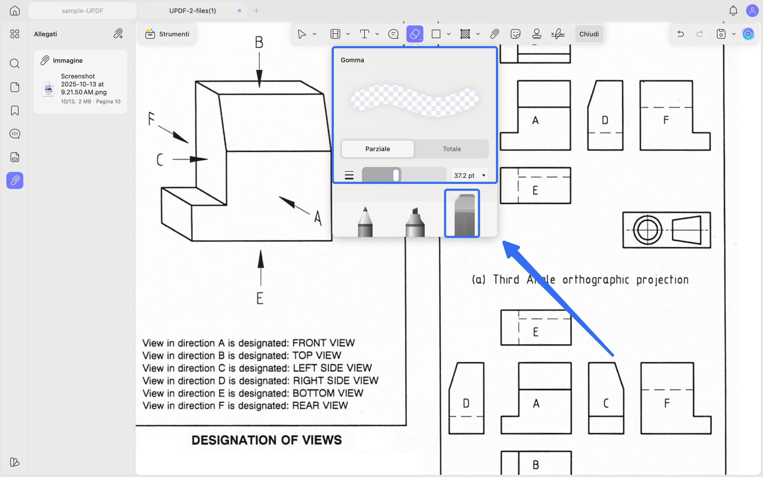 eraser tool updf mac