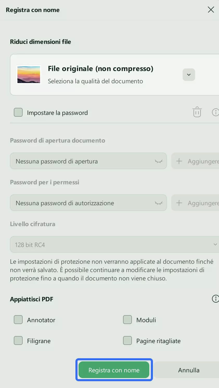 define flatten pdf settings updf windows 2