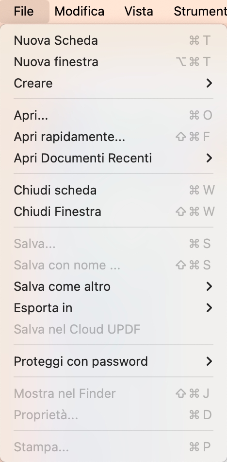 top toolbar
