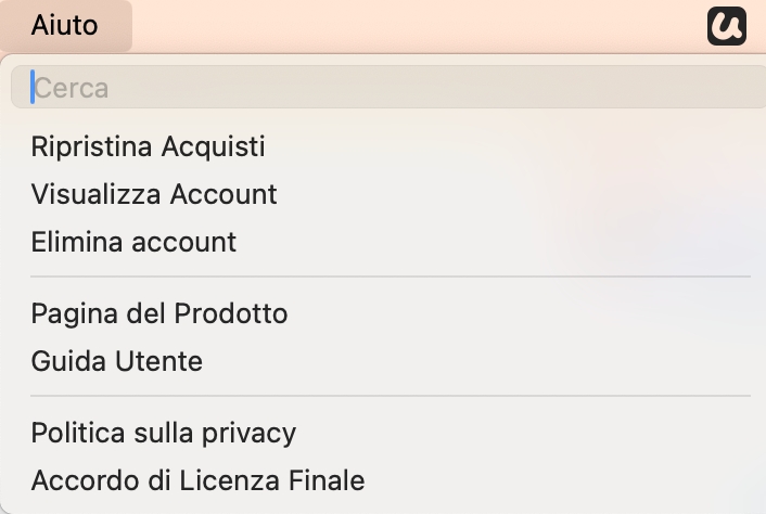 top toolbar