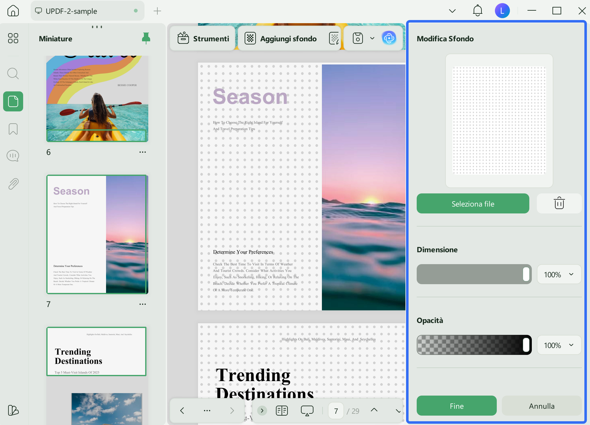 set opacity shade of background