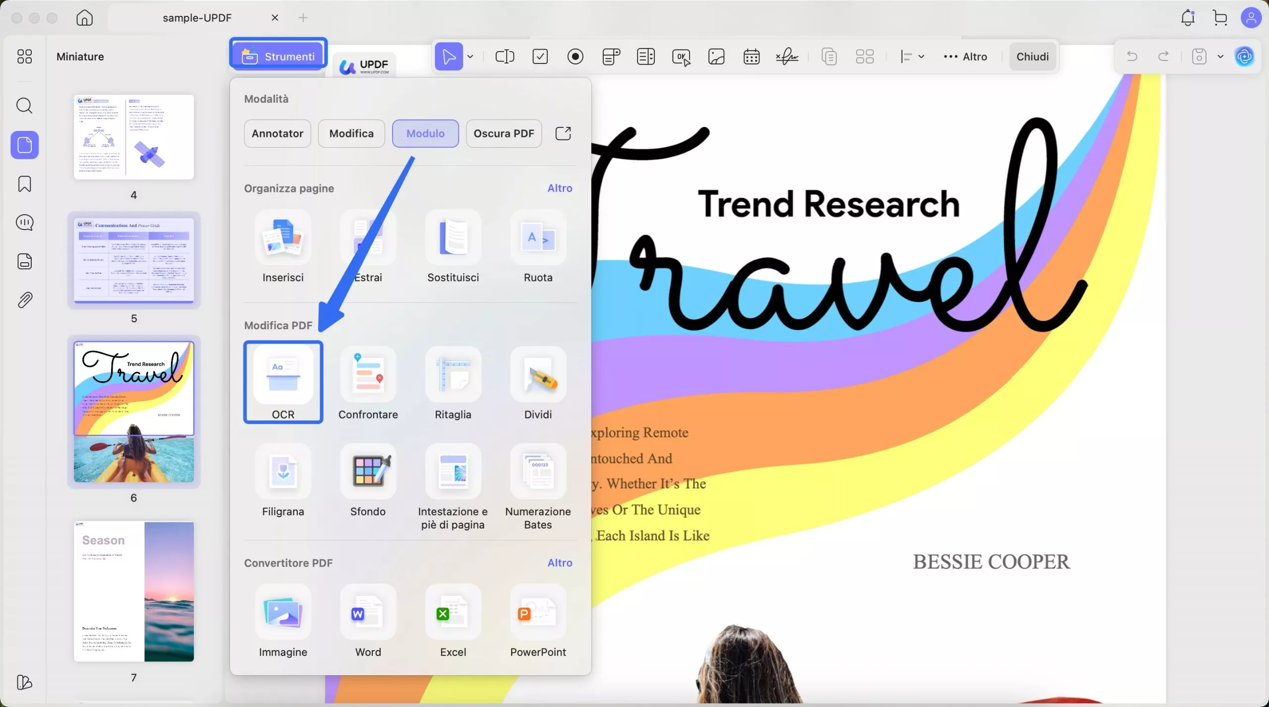 access ocr settings updf mac