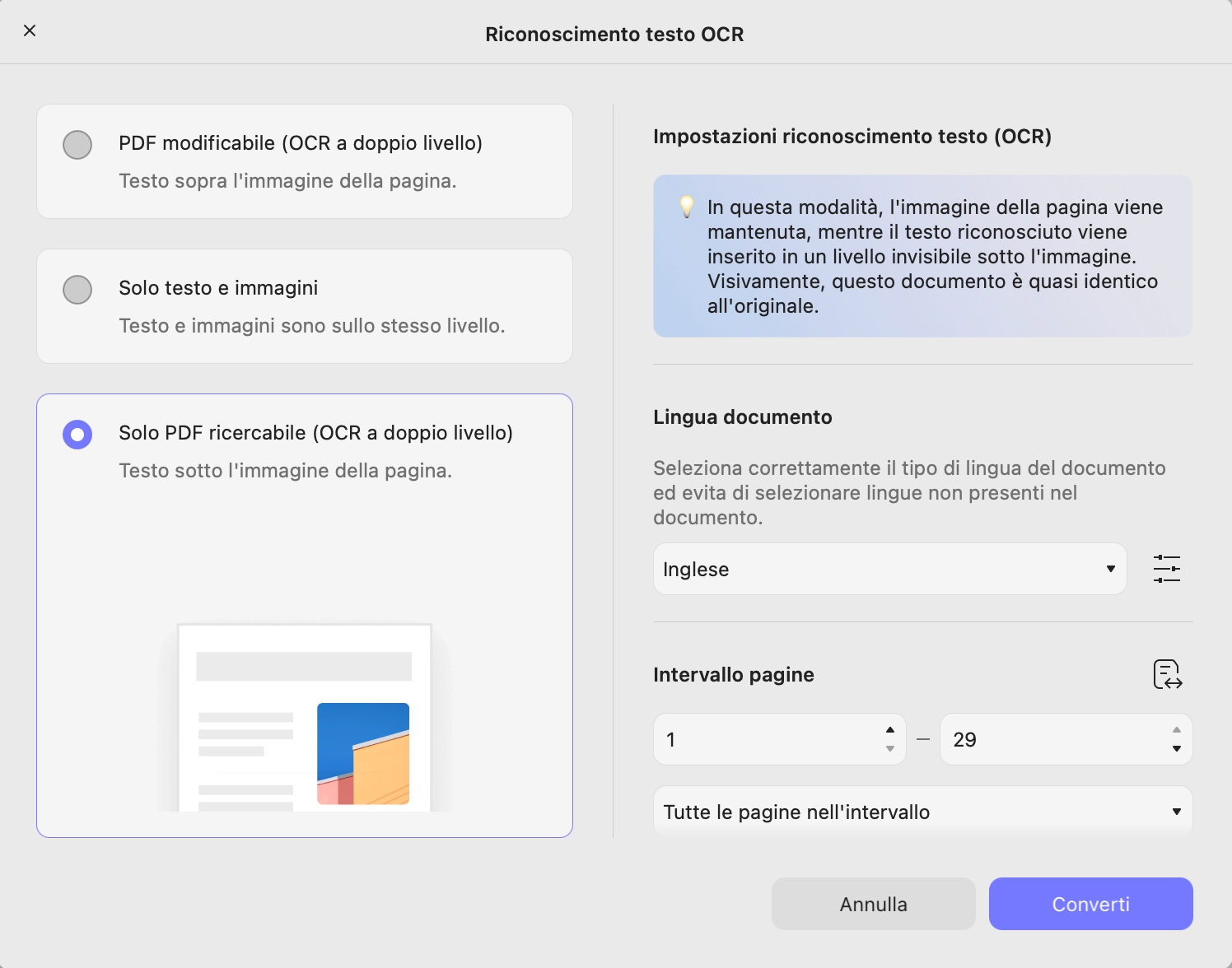 consider using searchable pdf ocr function updf mac