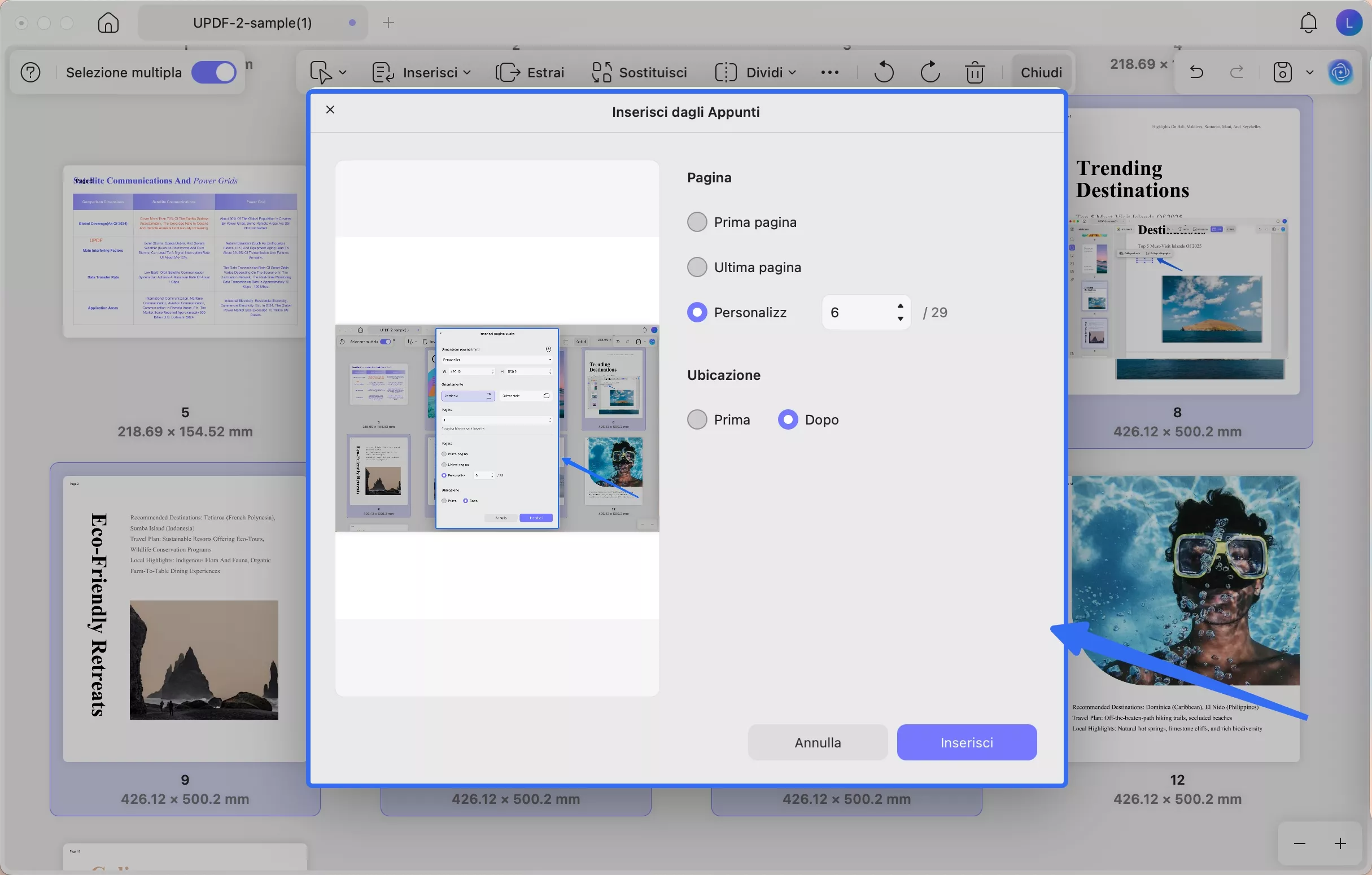 insert from clipboard updf mac