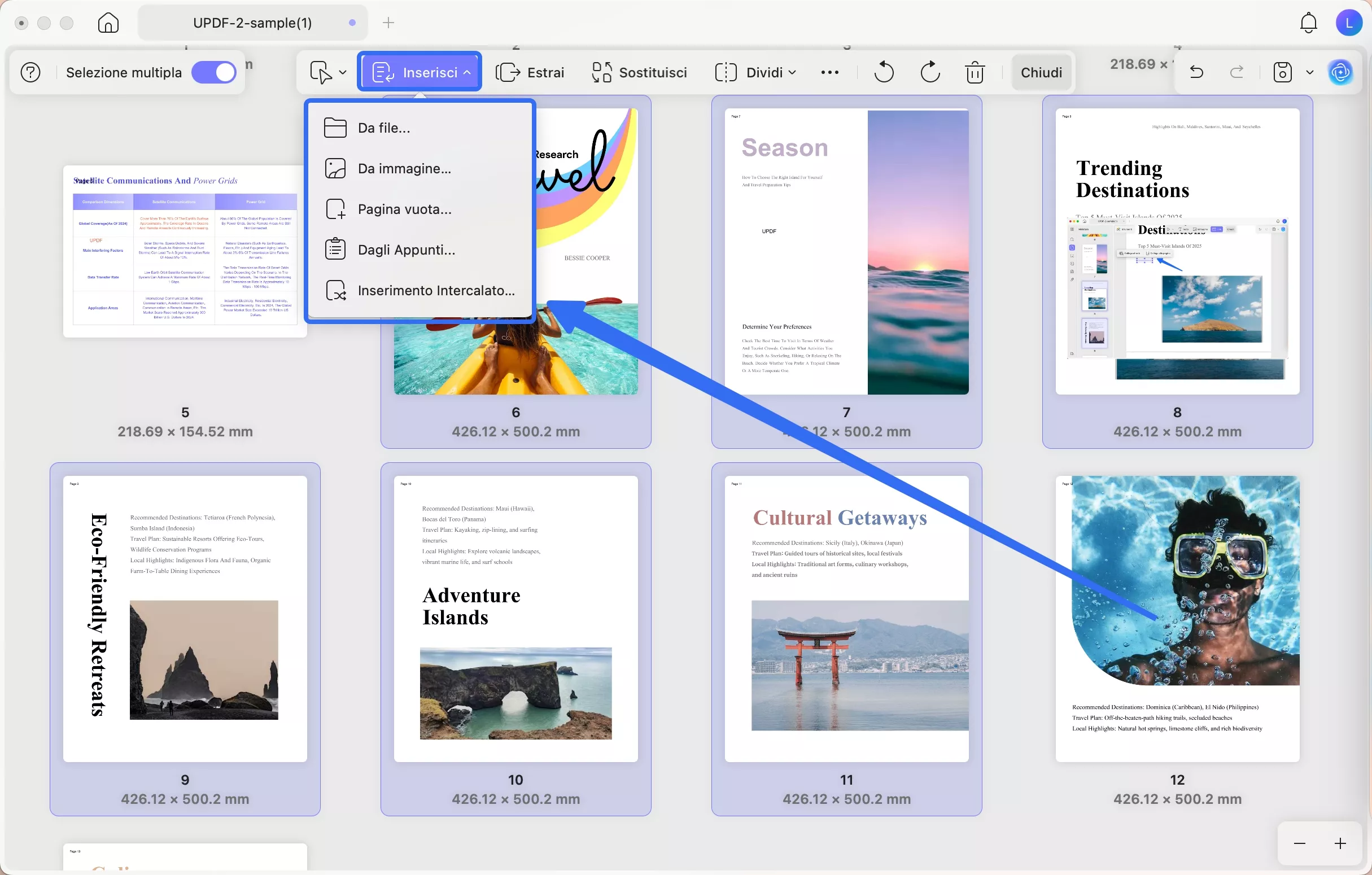 insert from pdf updf mac