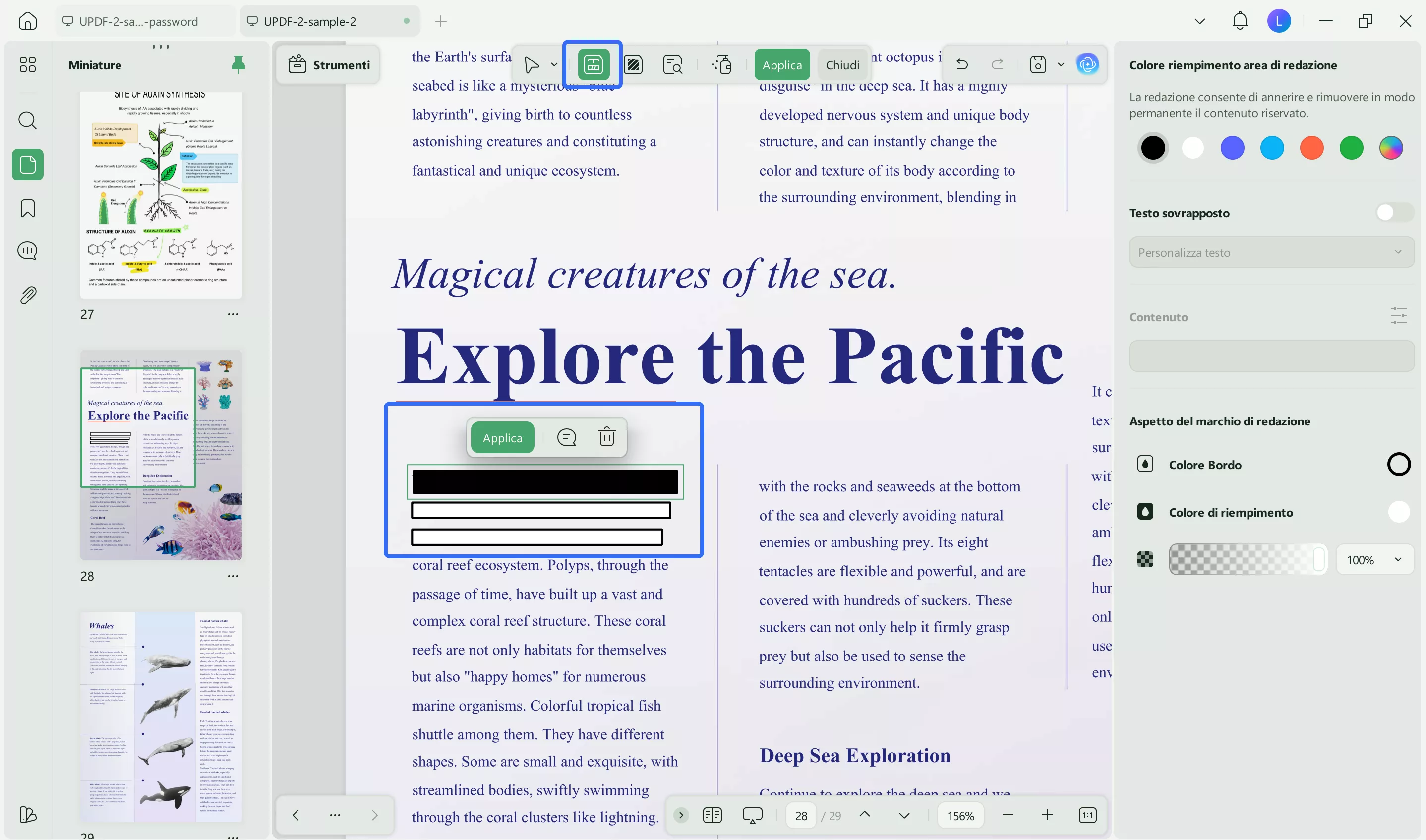 redact specific text updf windows 2