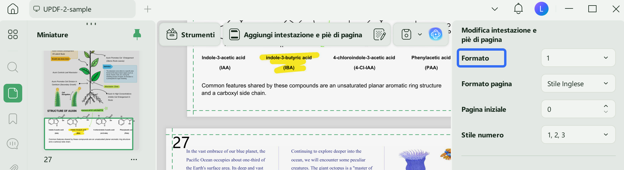 add date in header footer format