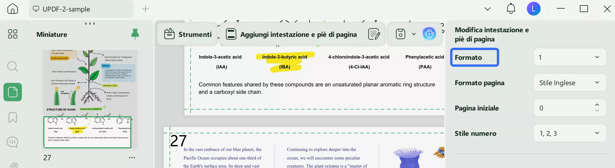 add date in header footer format