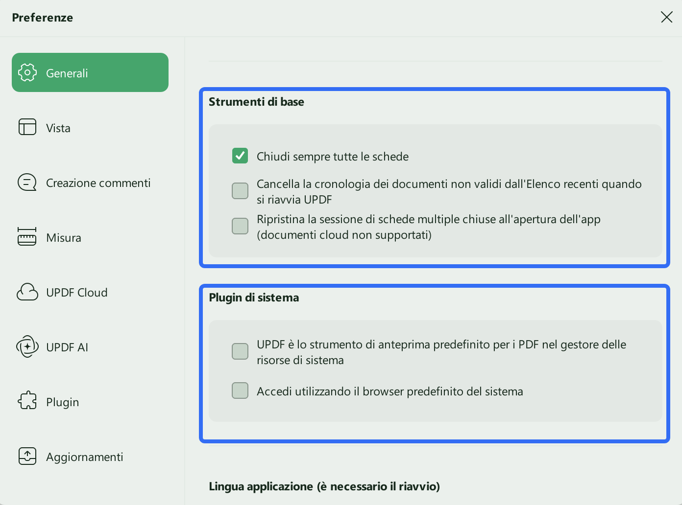 view basic general settings updf windows 2vs
