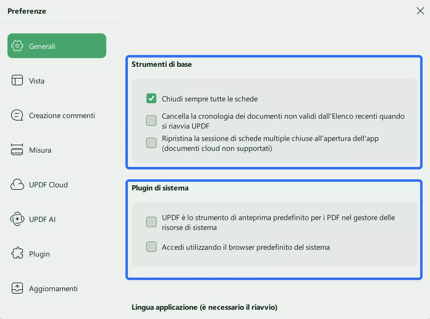 view basic general settings updf windows 2vs
