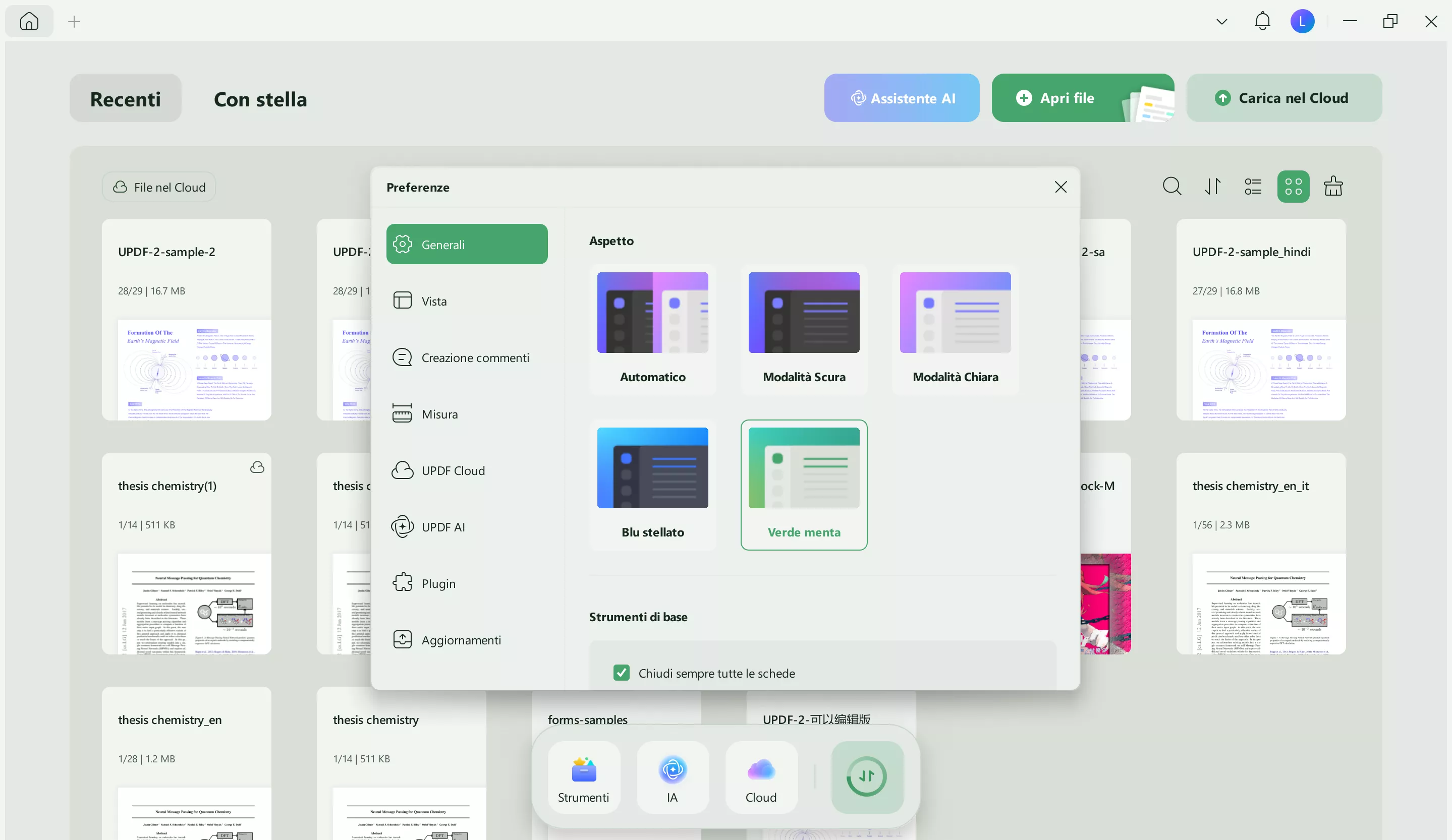 access general appearance preferences updf windows