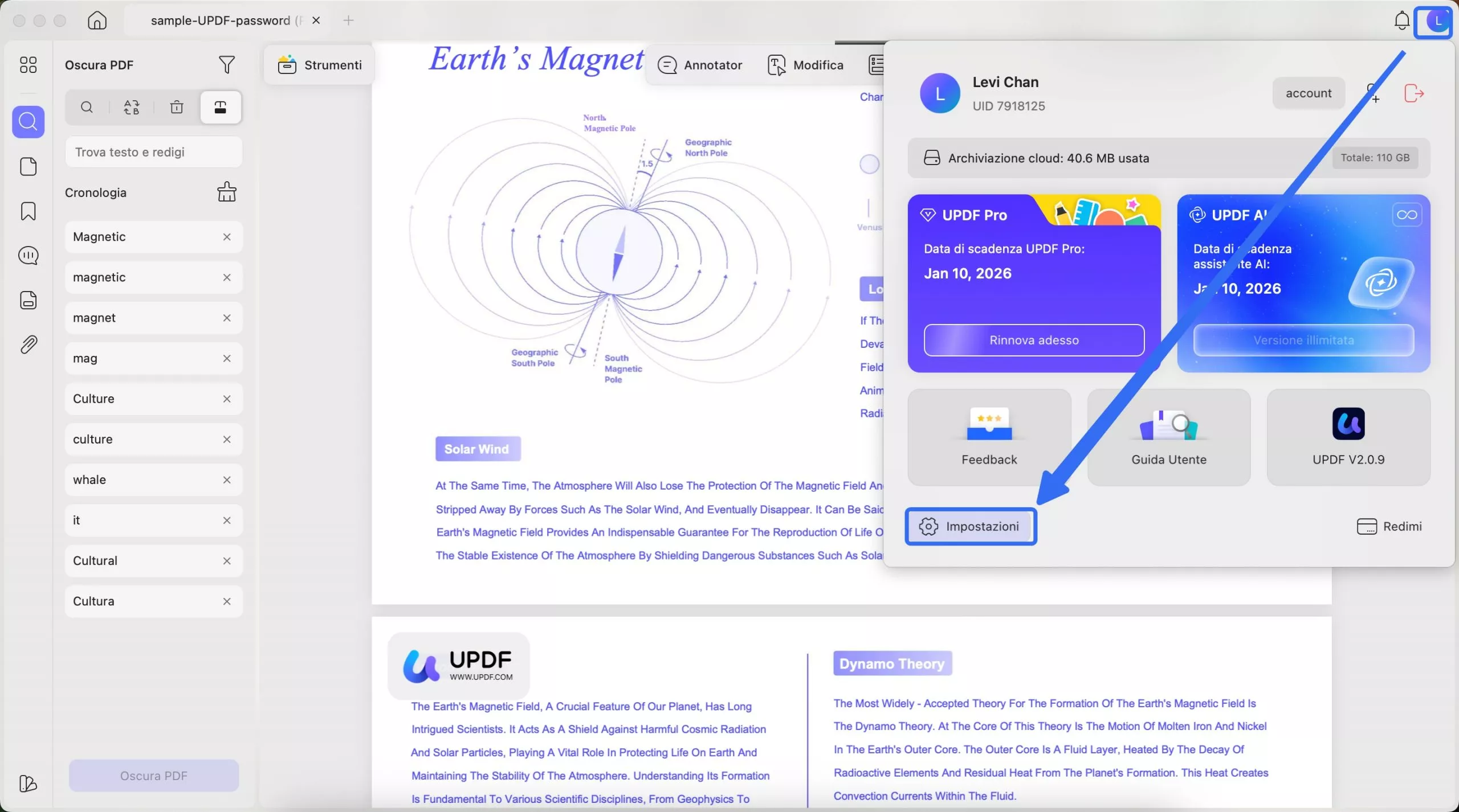 open settings updf mac
