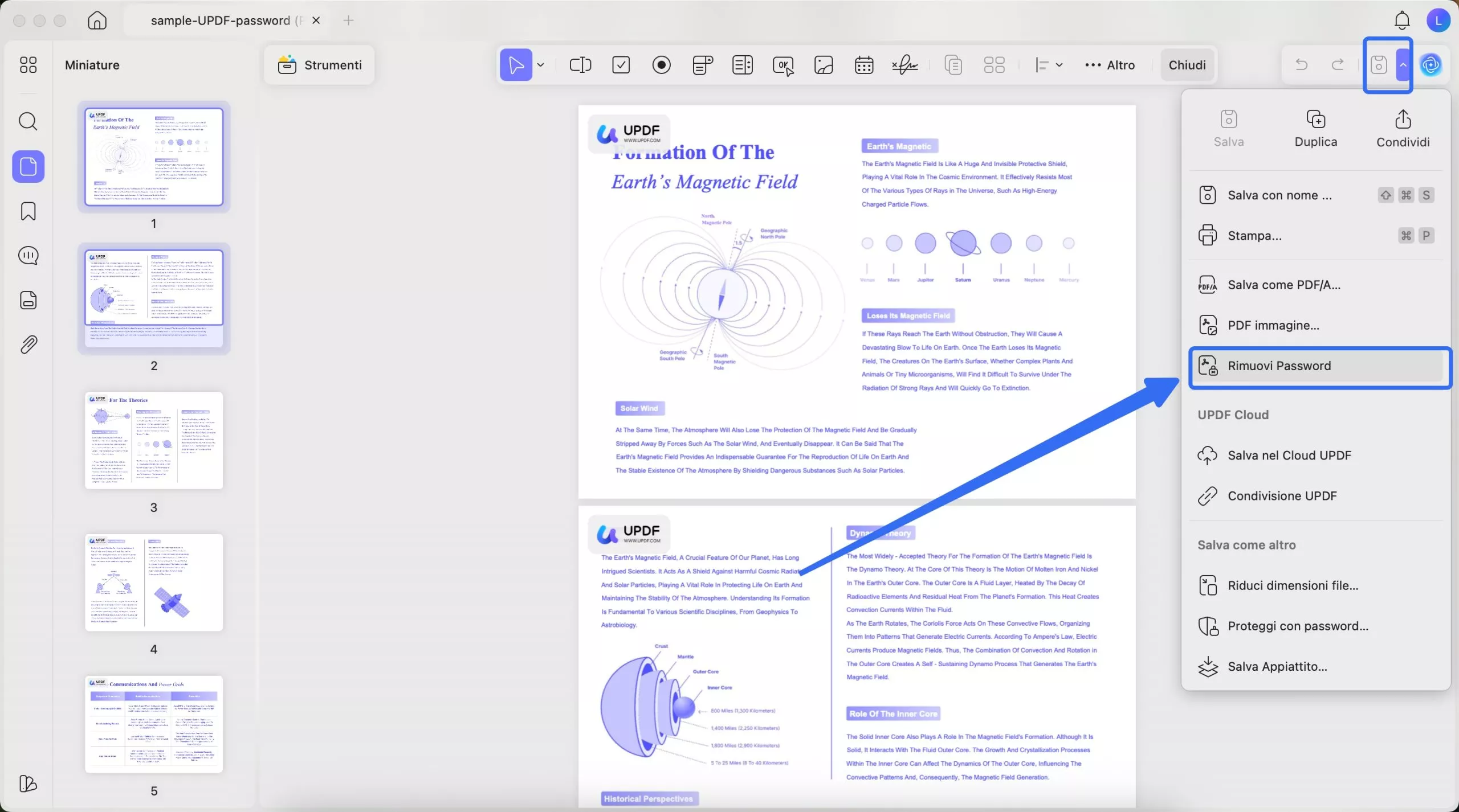 remove password updf mac