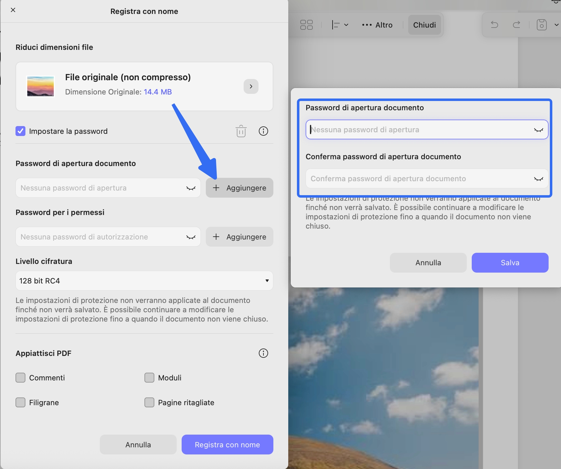 provide open password updf mac
