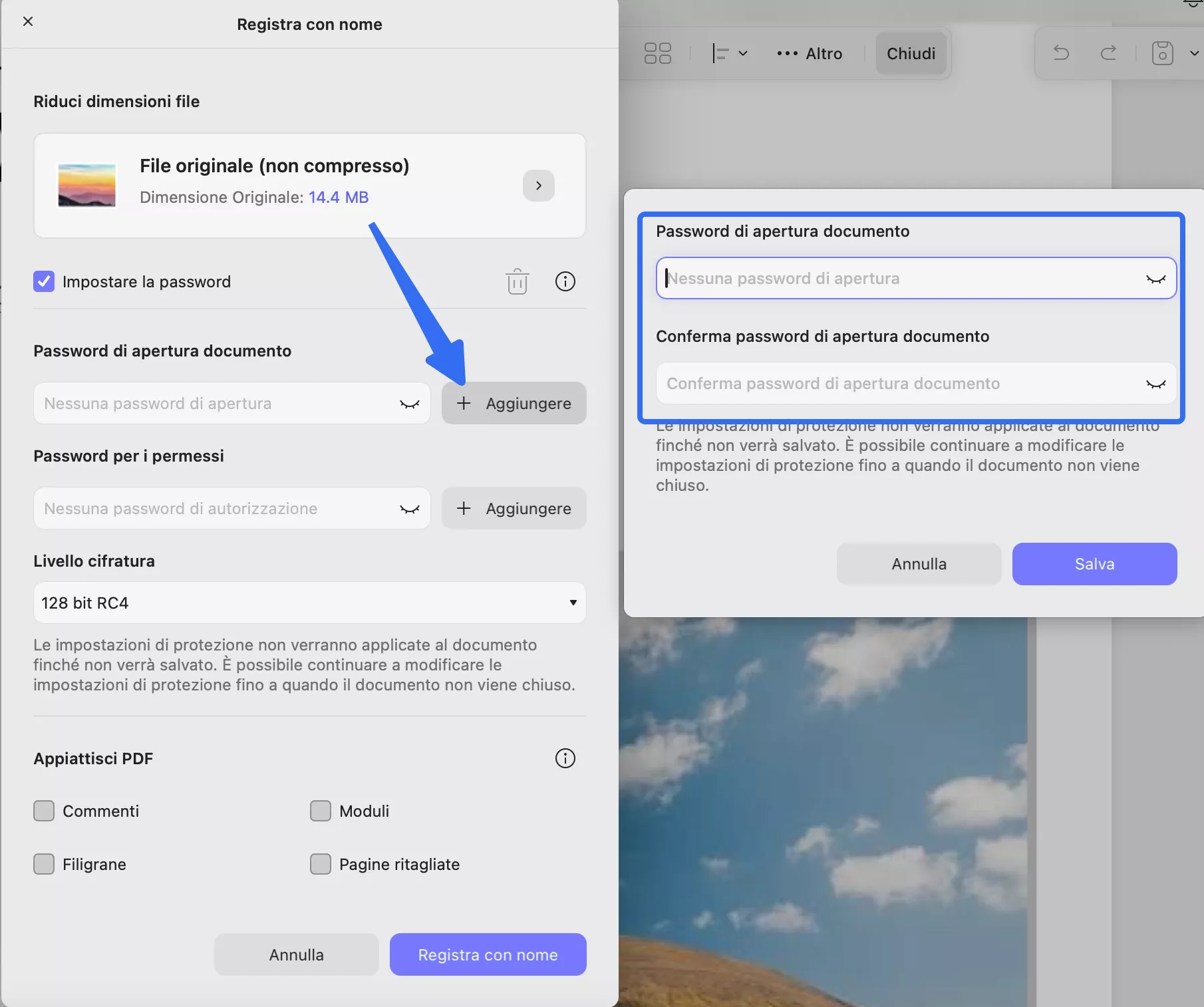 provide open password updf mac