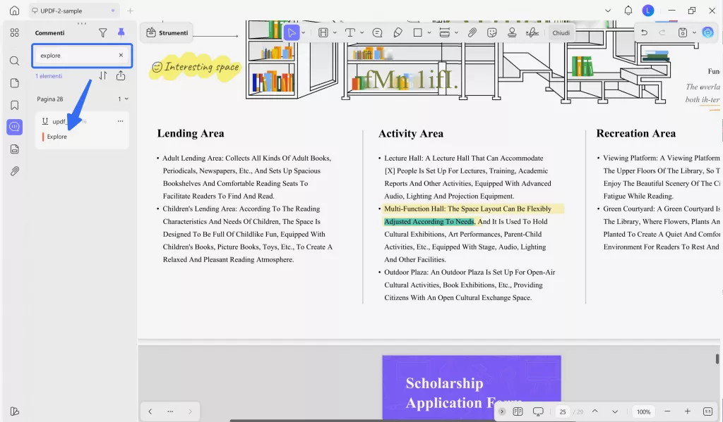 search for specific comments
