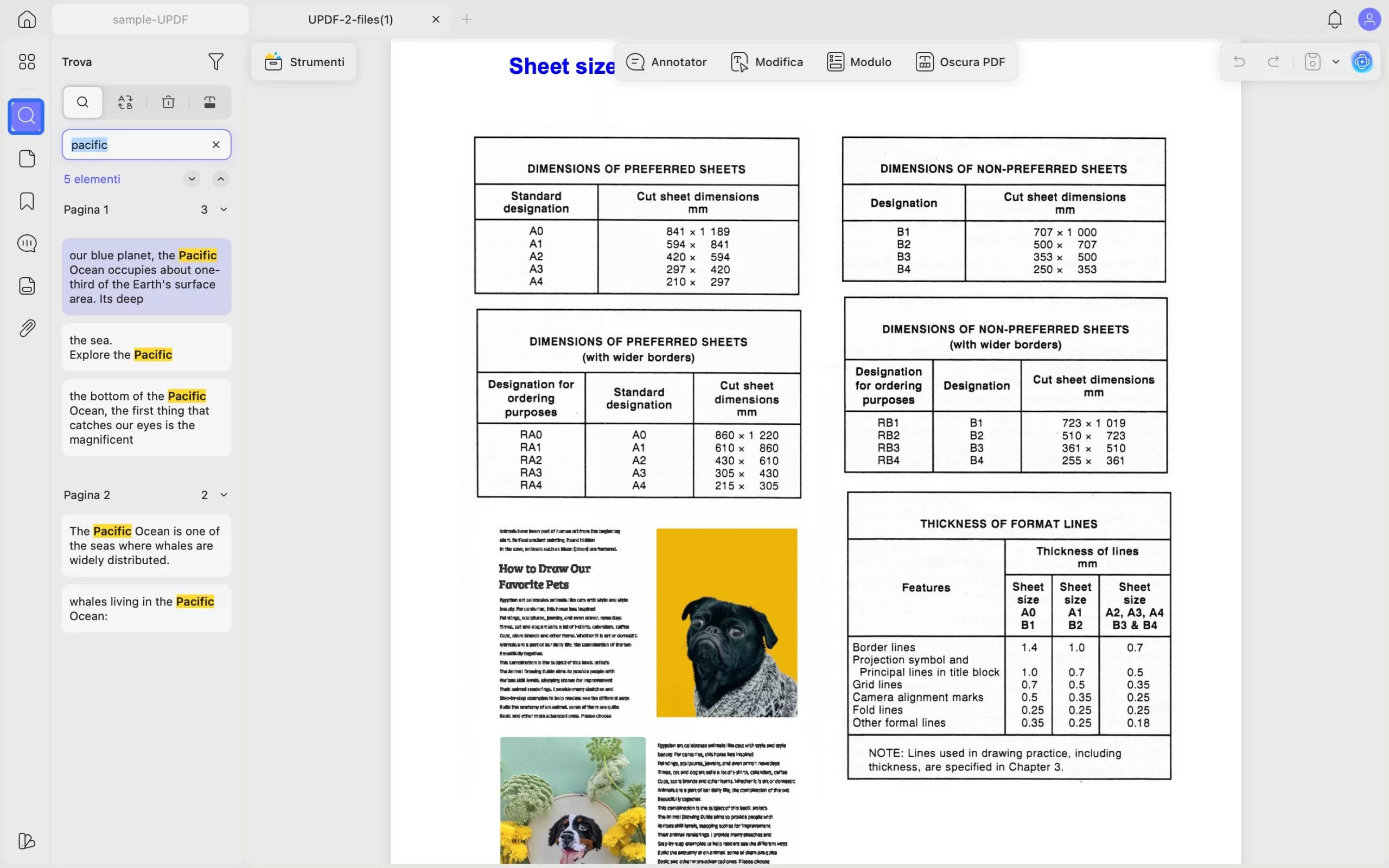 search text when reading pdf