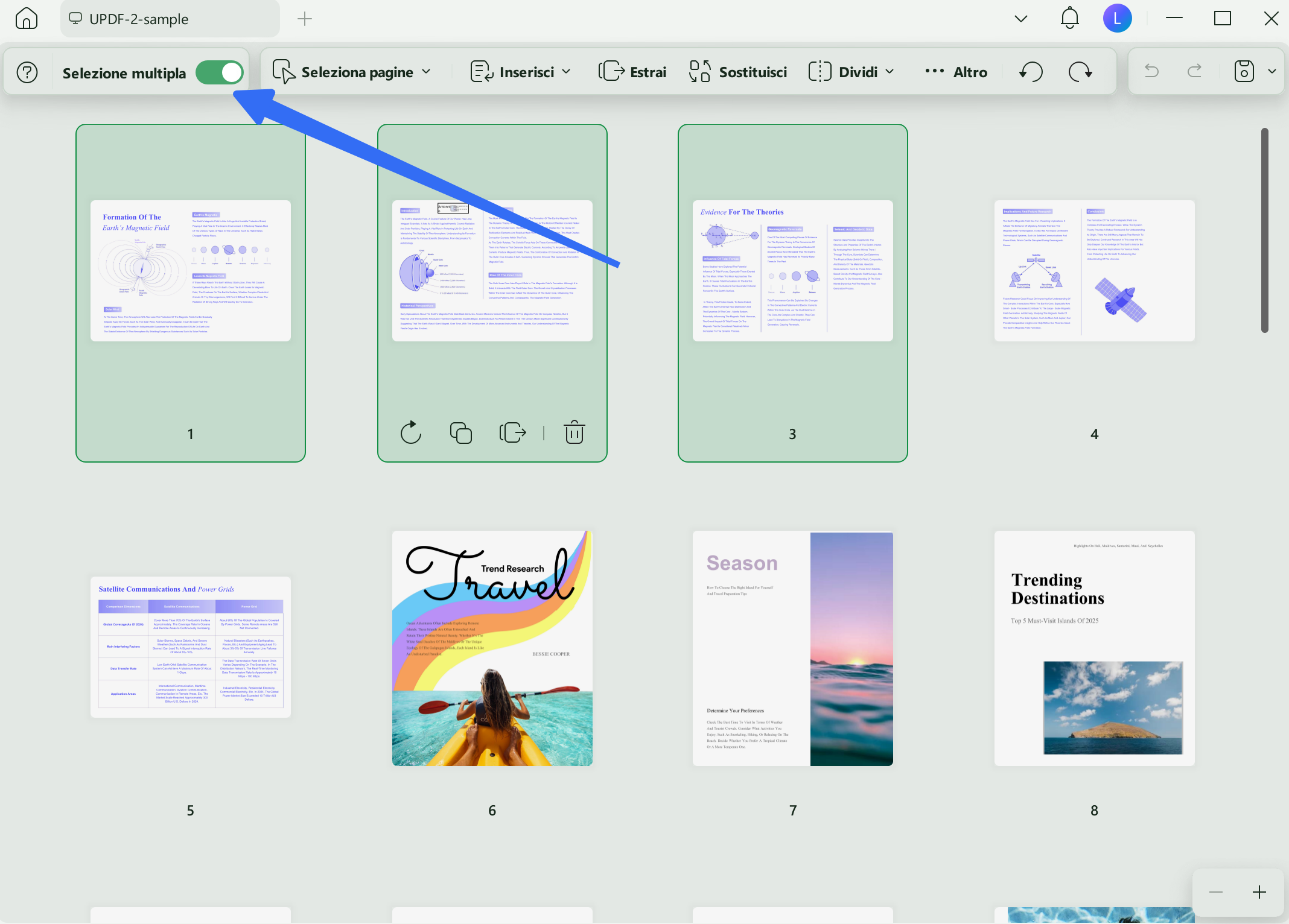 choose multiple pages updf