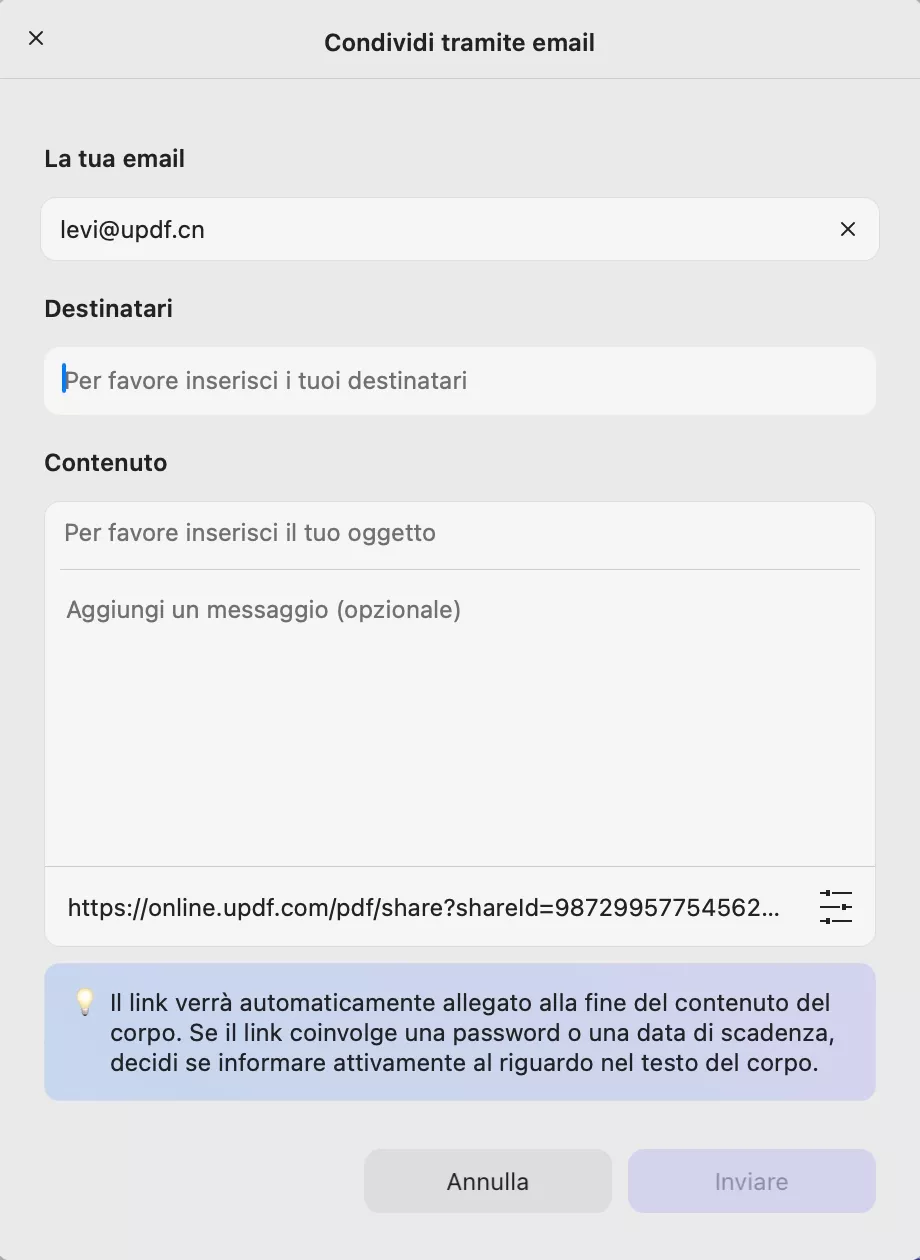 send email via updf mac