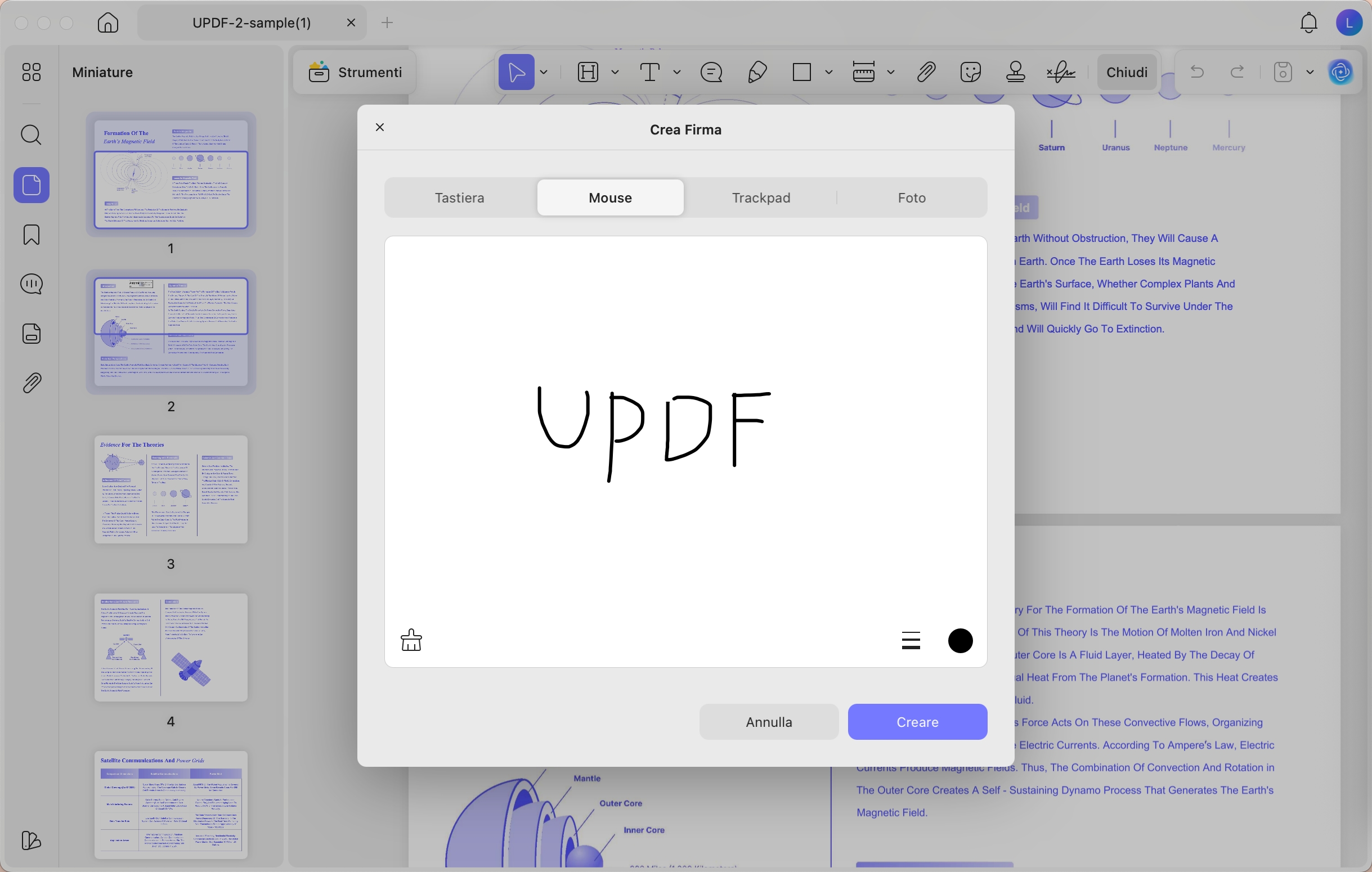 draw signature by mouse