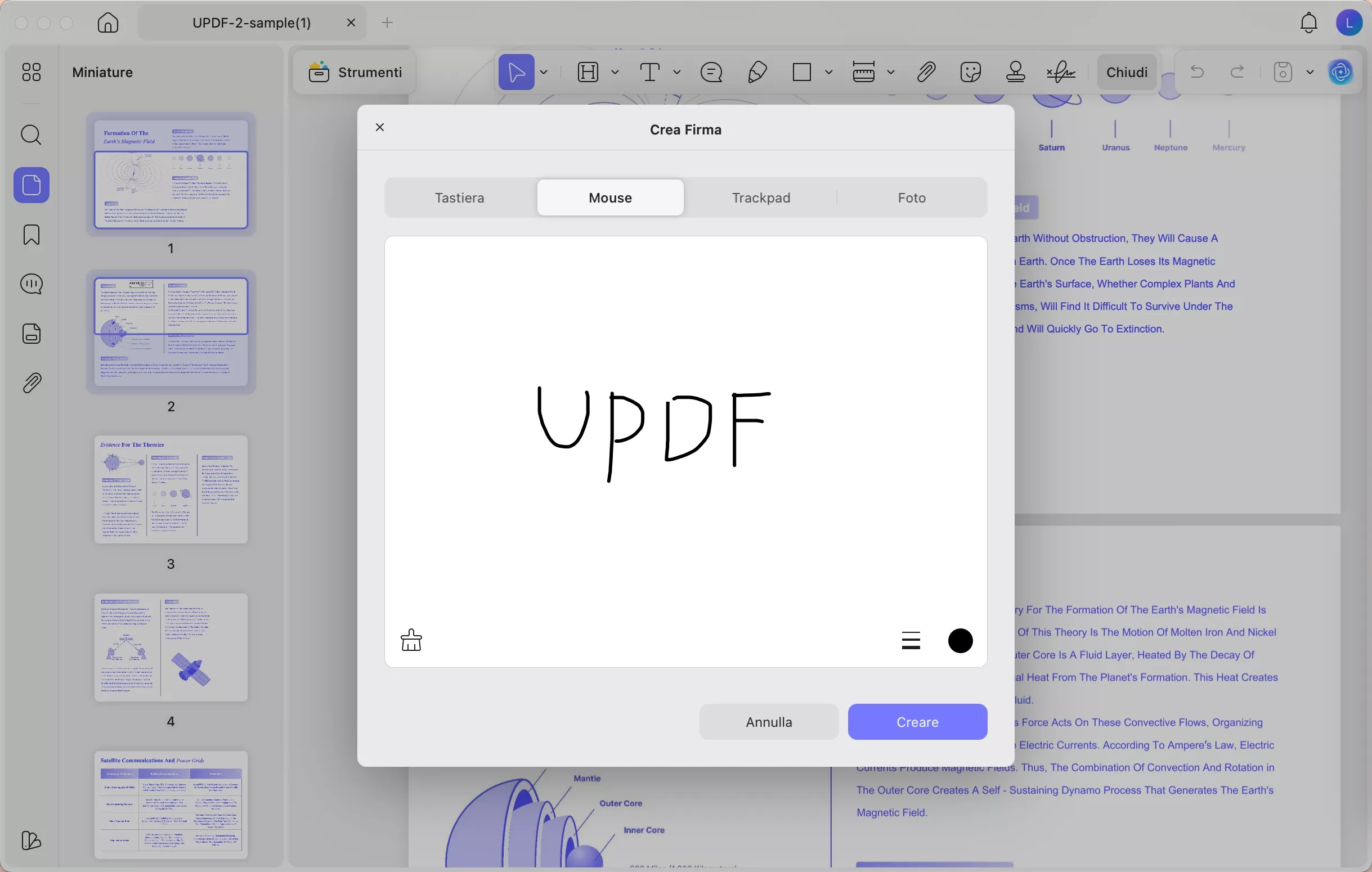 draw signature by mouse