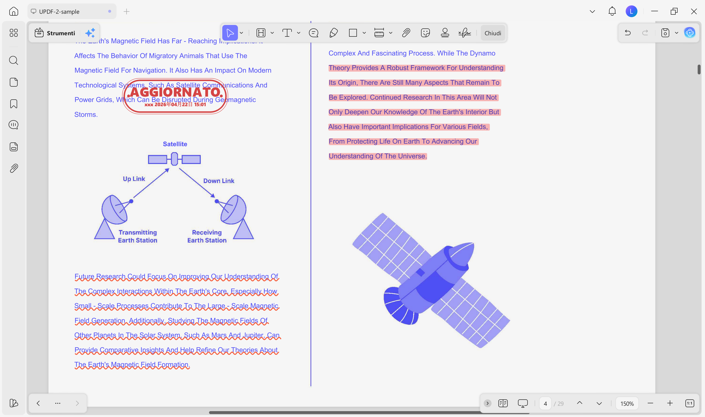open the full annotation toolbar at the top