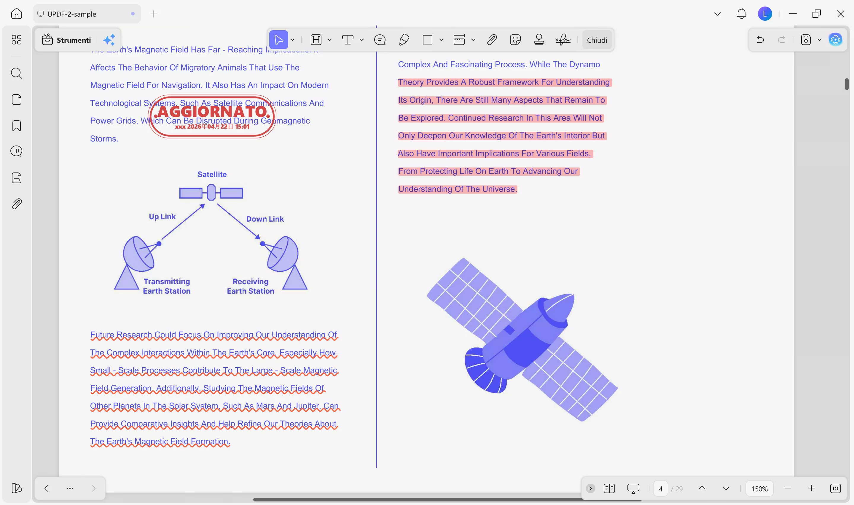 open the full annotation toolbar at the top