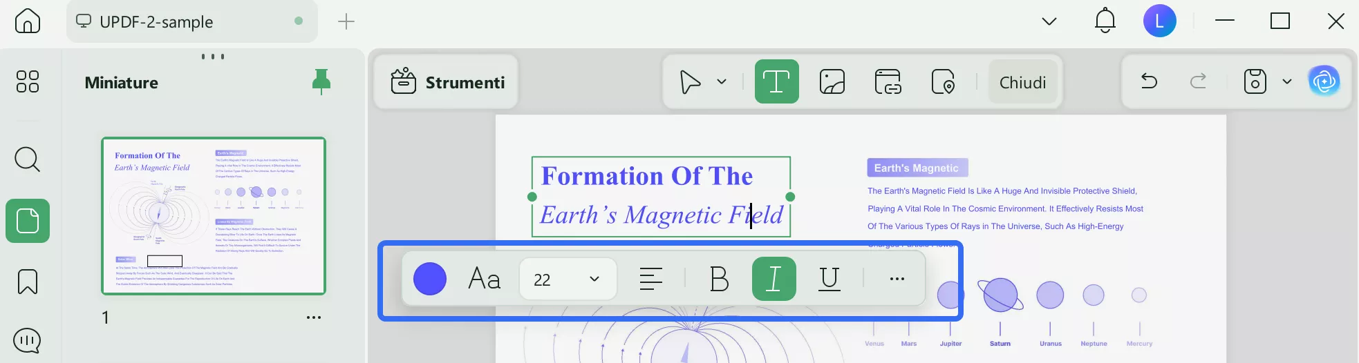 aggiungere testo al documento PDF