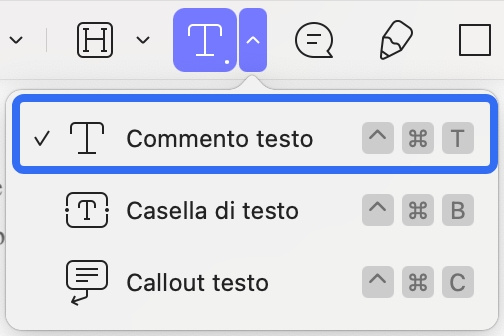 add text comment
