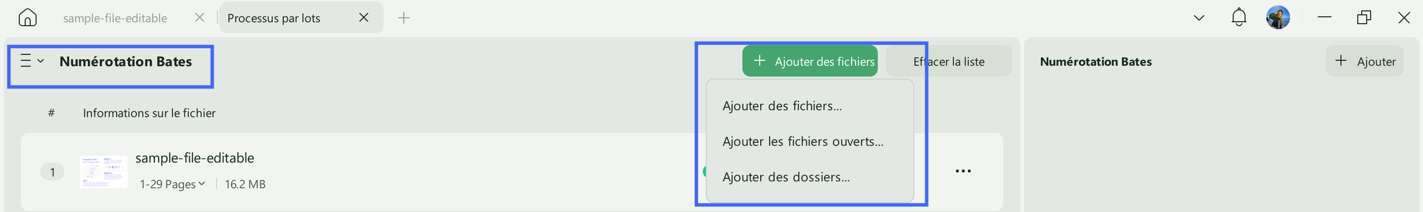 add files to batch numbering updf windows 2