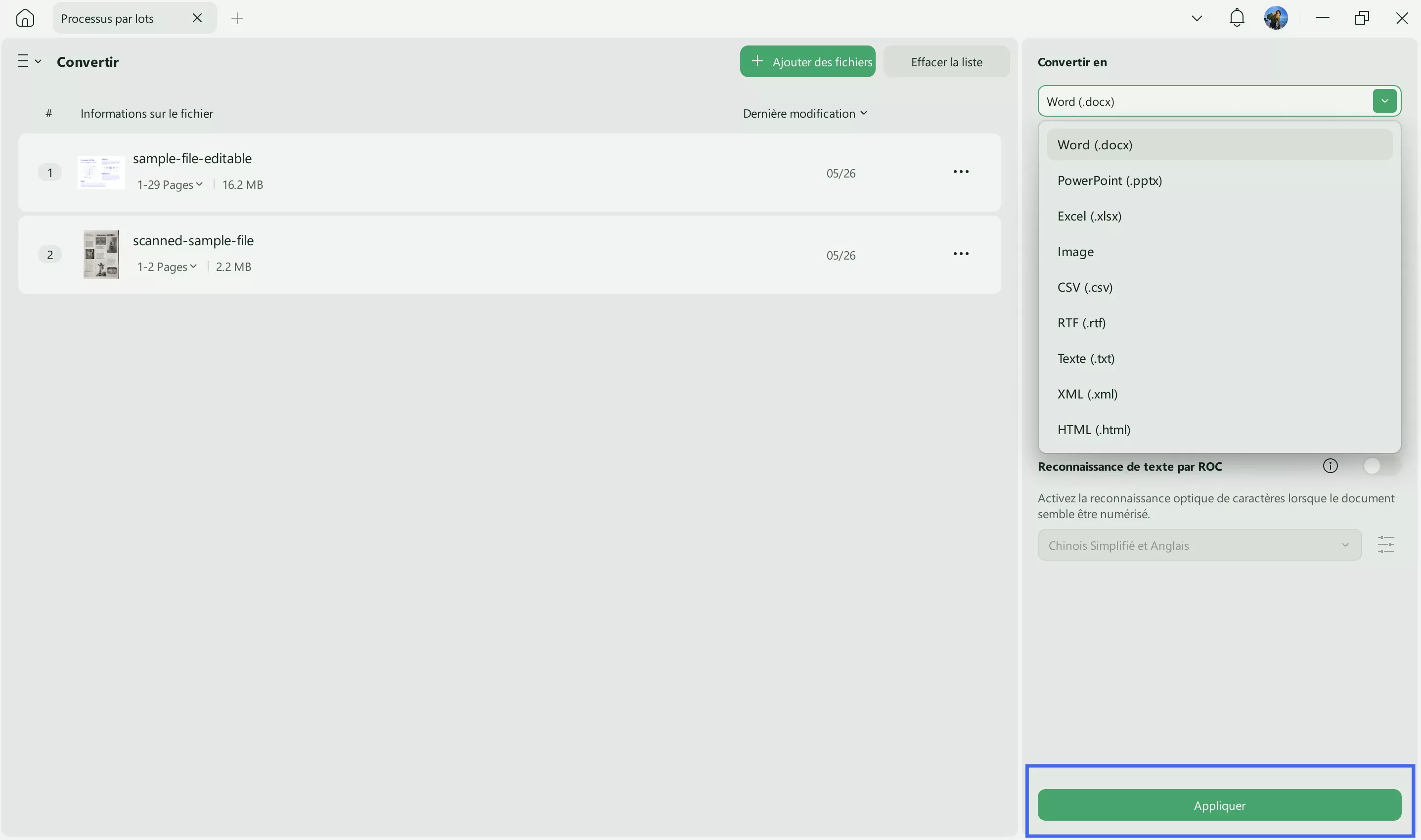 hit apply to apply conversion