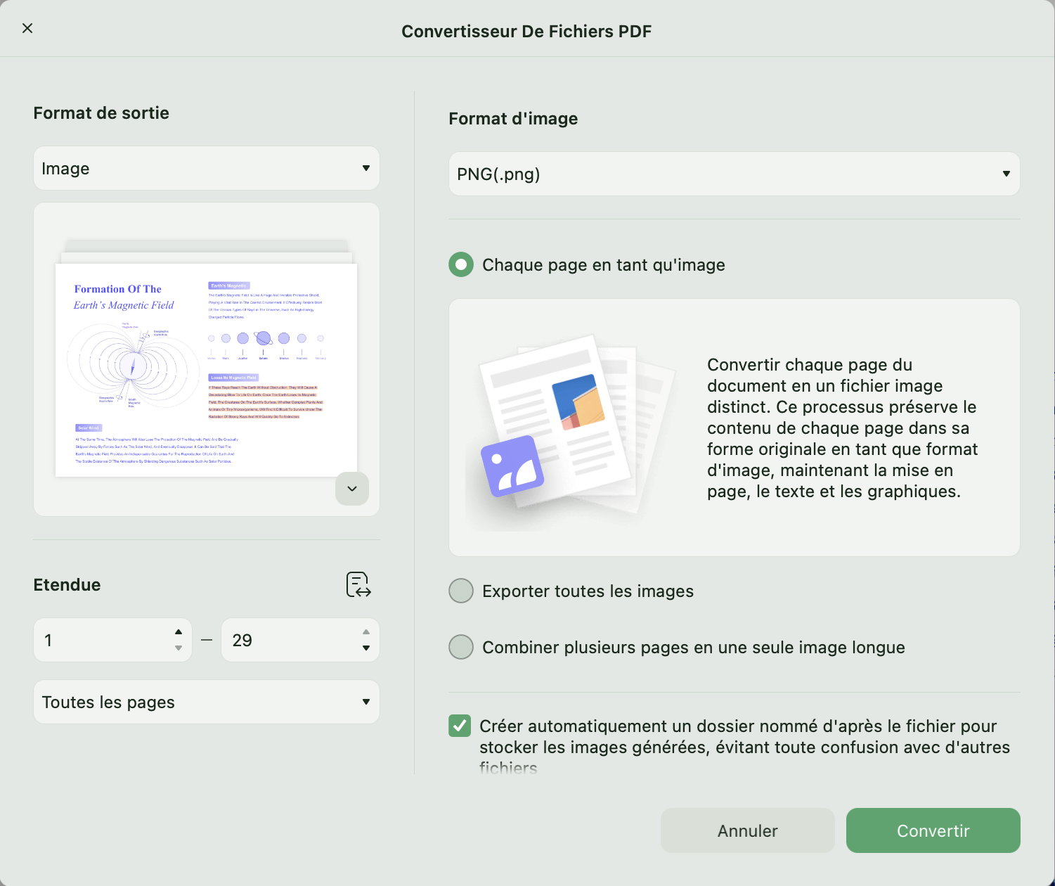 conversion de PDF en image UPDF pour Mac