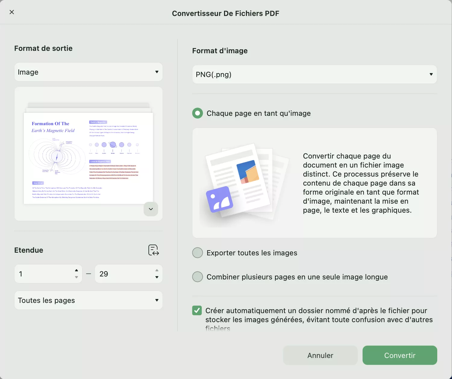 conversion de PDF en image UPDF pour Mac