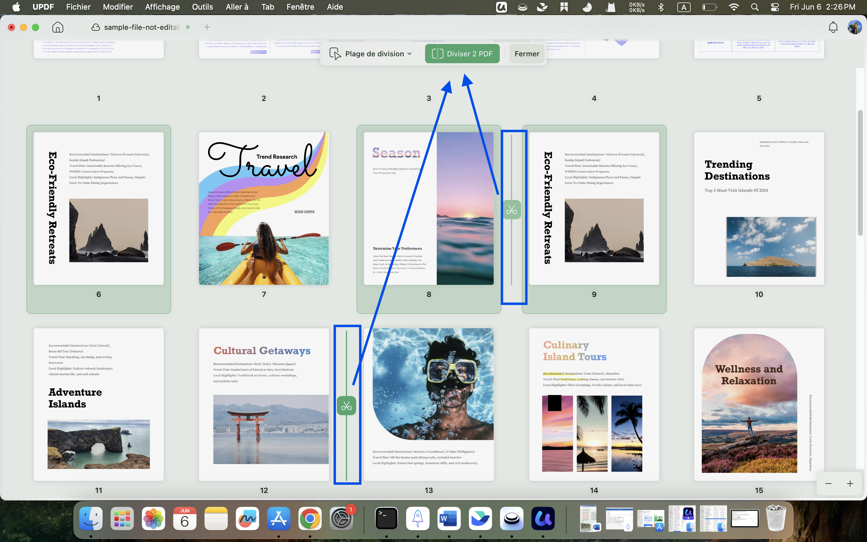 personnaliser le split updf mac