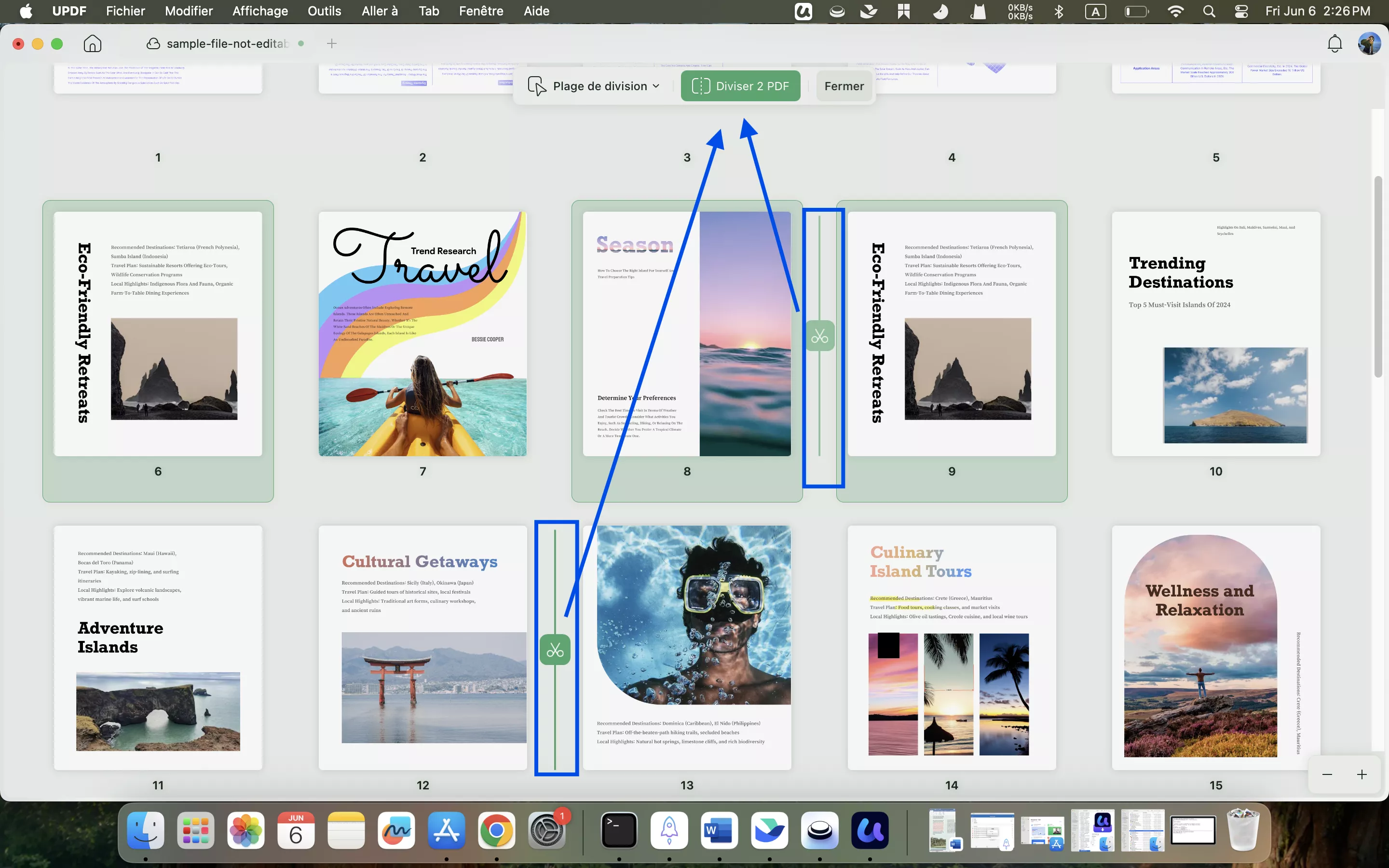 personnaliser le split updf mac
