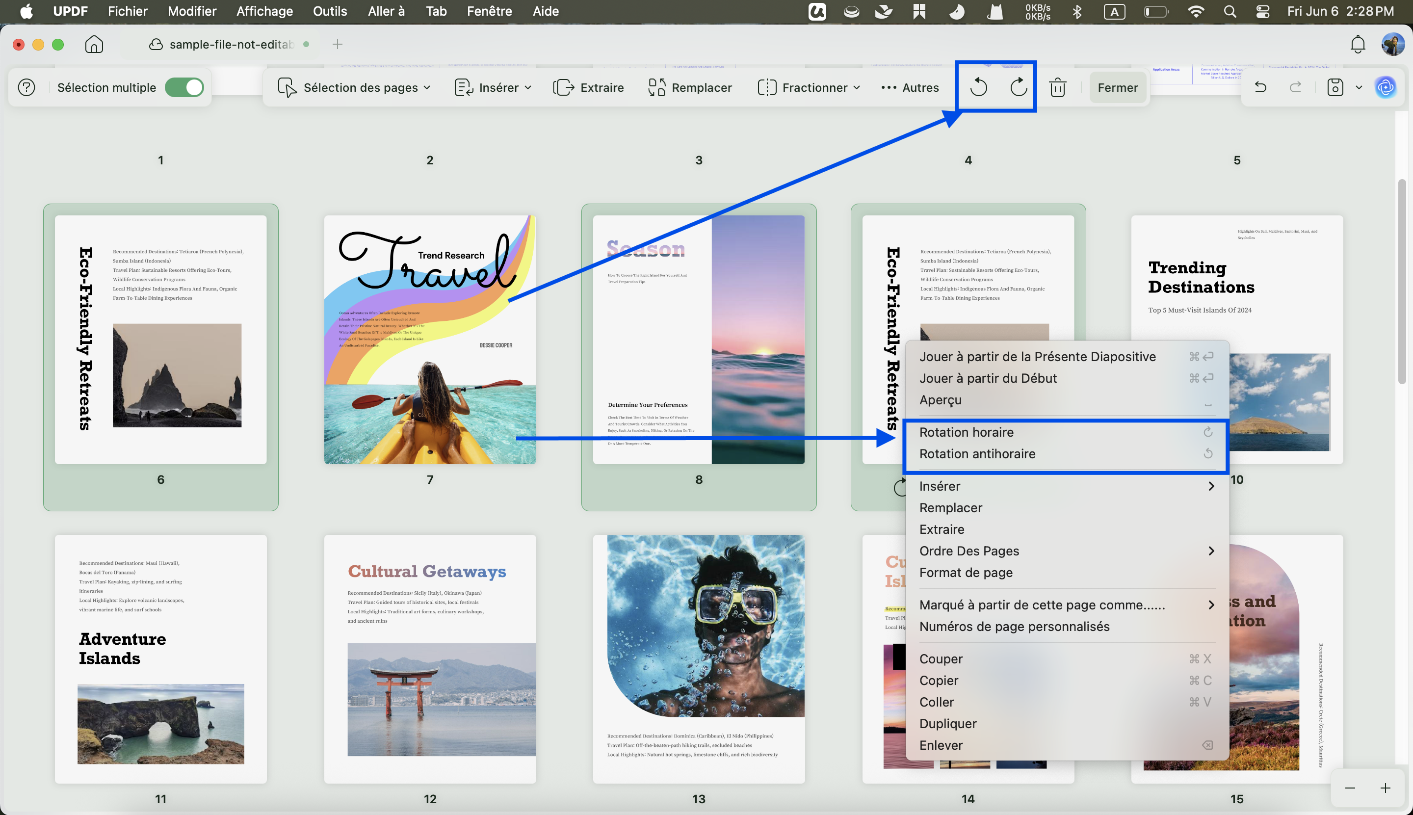 rotation PDF UPDF Mac