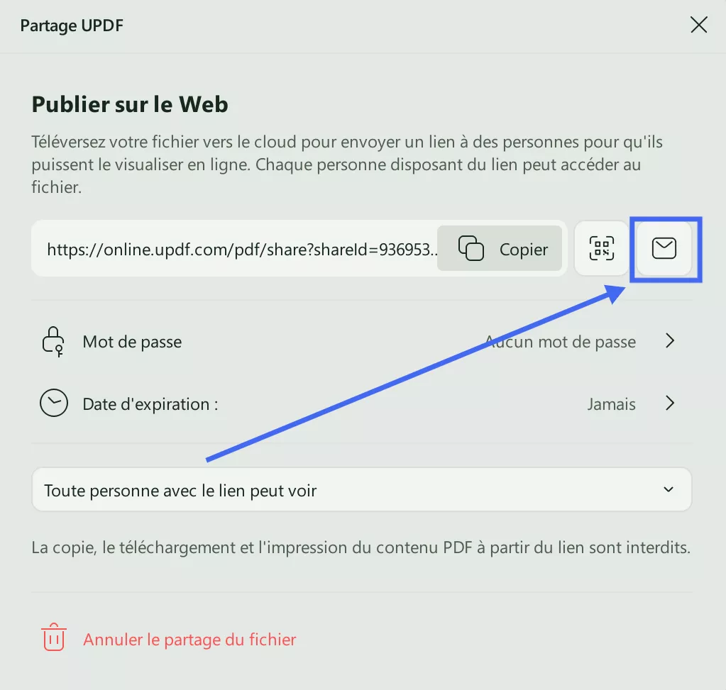 partager par e-mail updf windows 2
