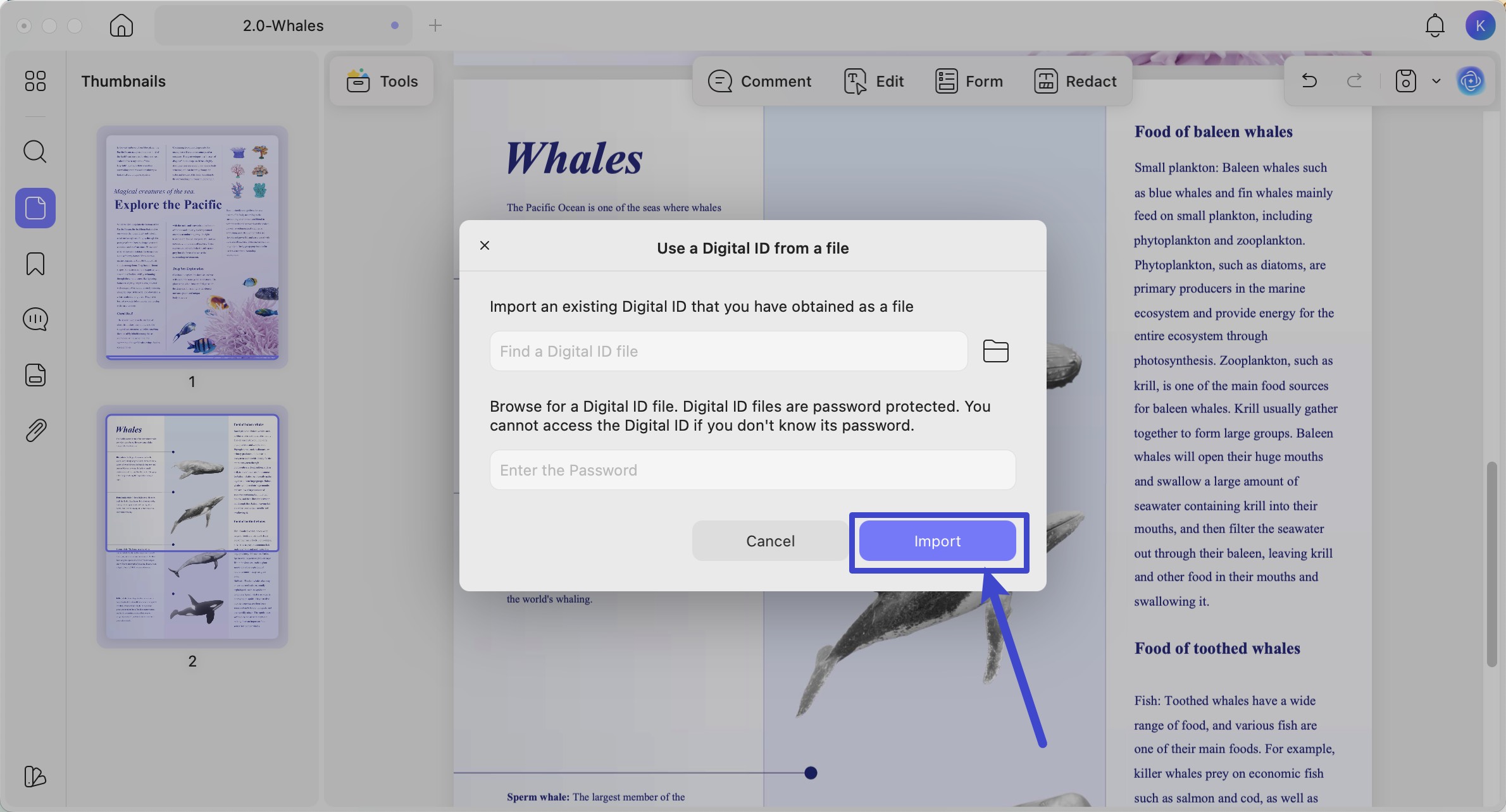 use a digital id from file