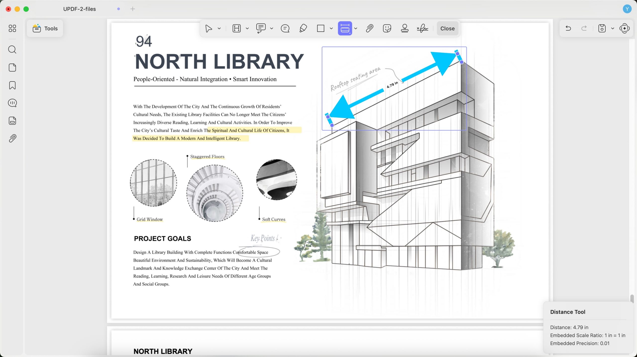 use distance tool updf mac 2