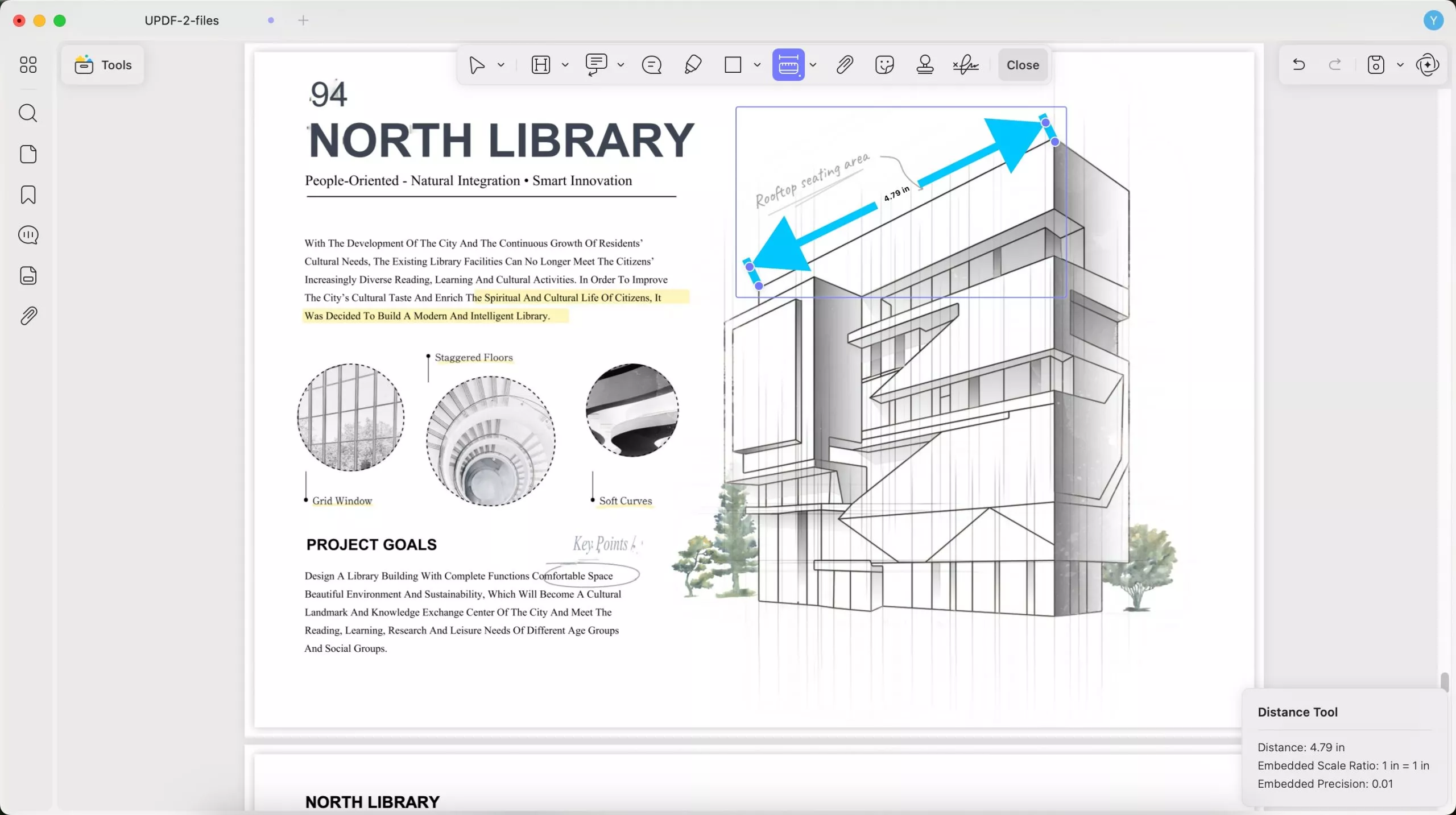 use distance tool updf mac 2