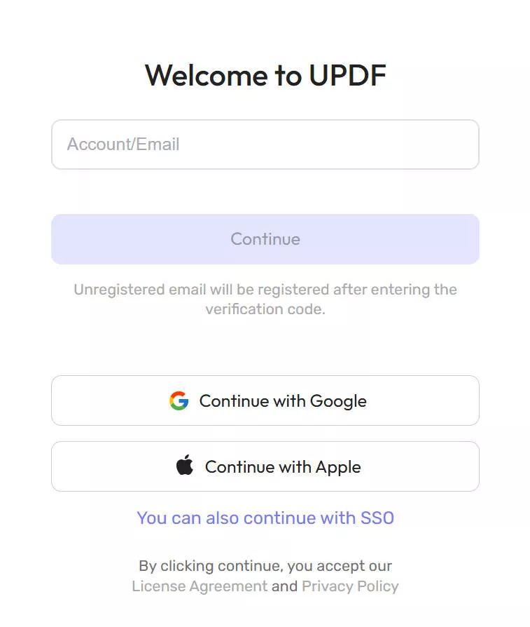 log in