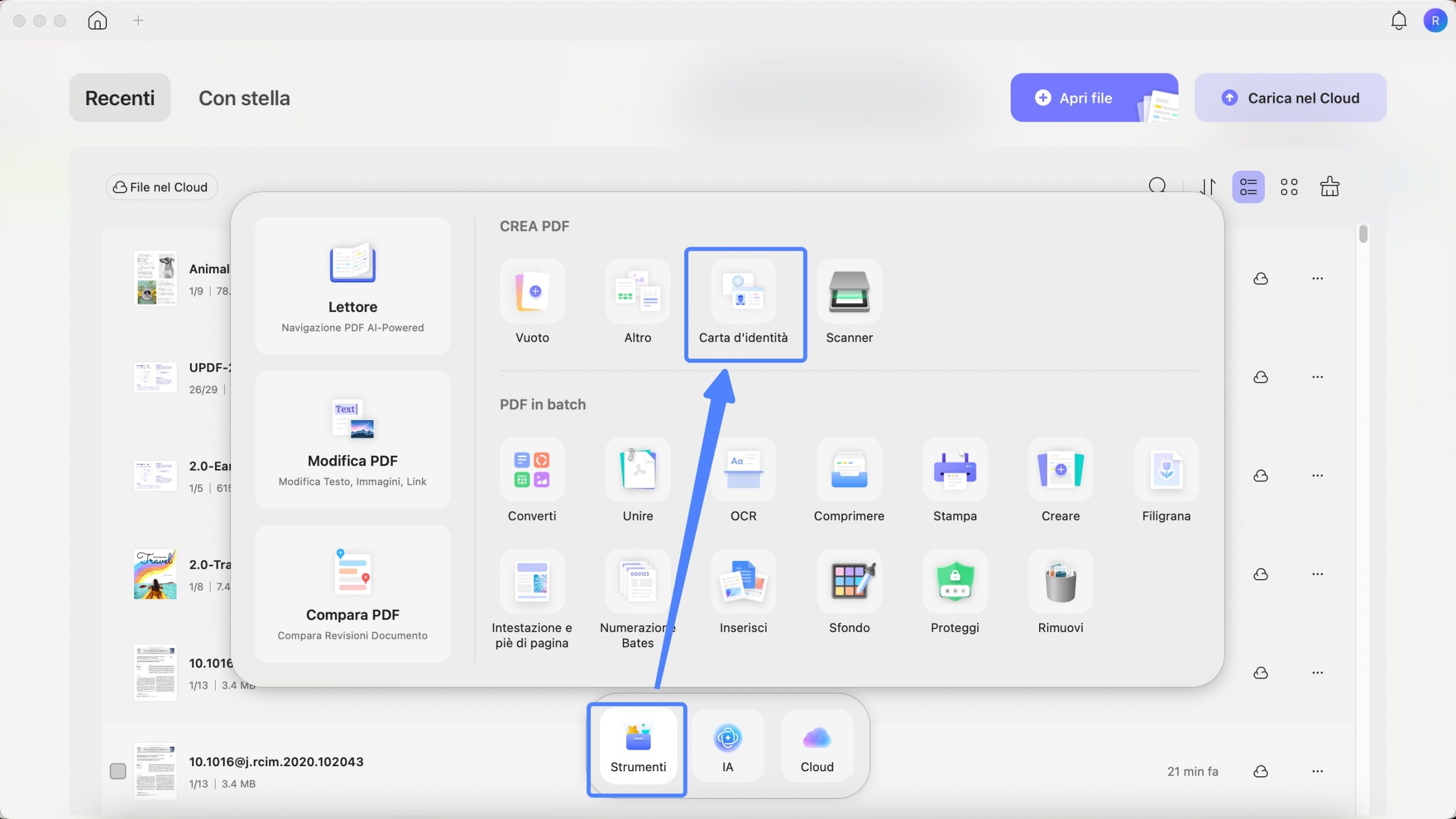 create pdf from id card updf 2 mac
