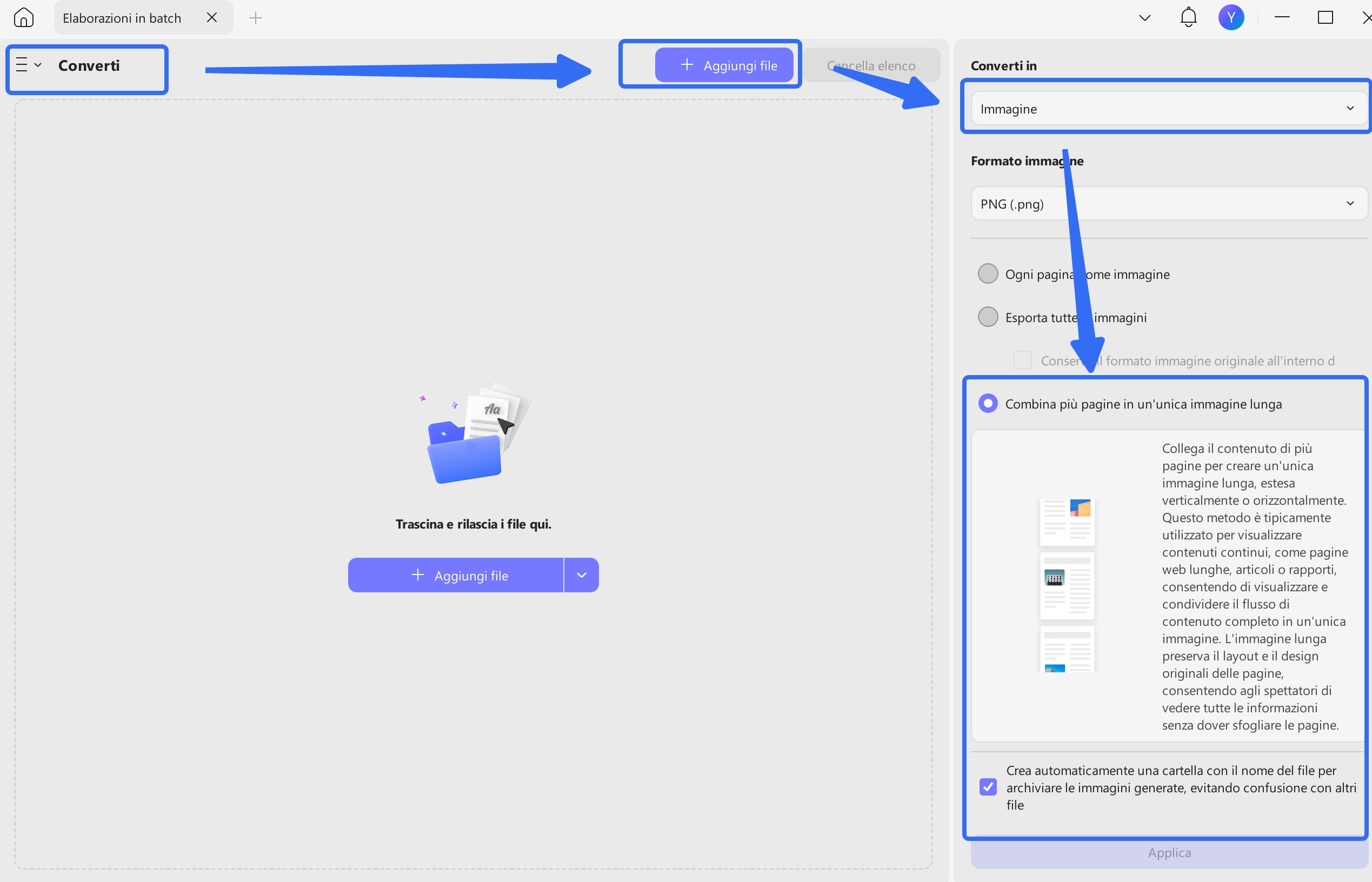 Convert multiple pages as a only image updf 2 windows
