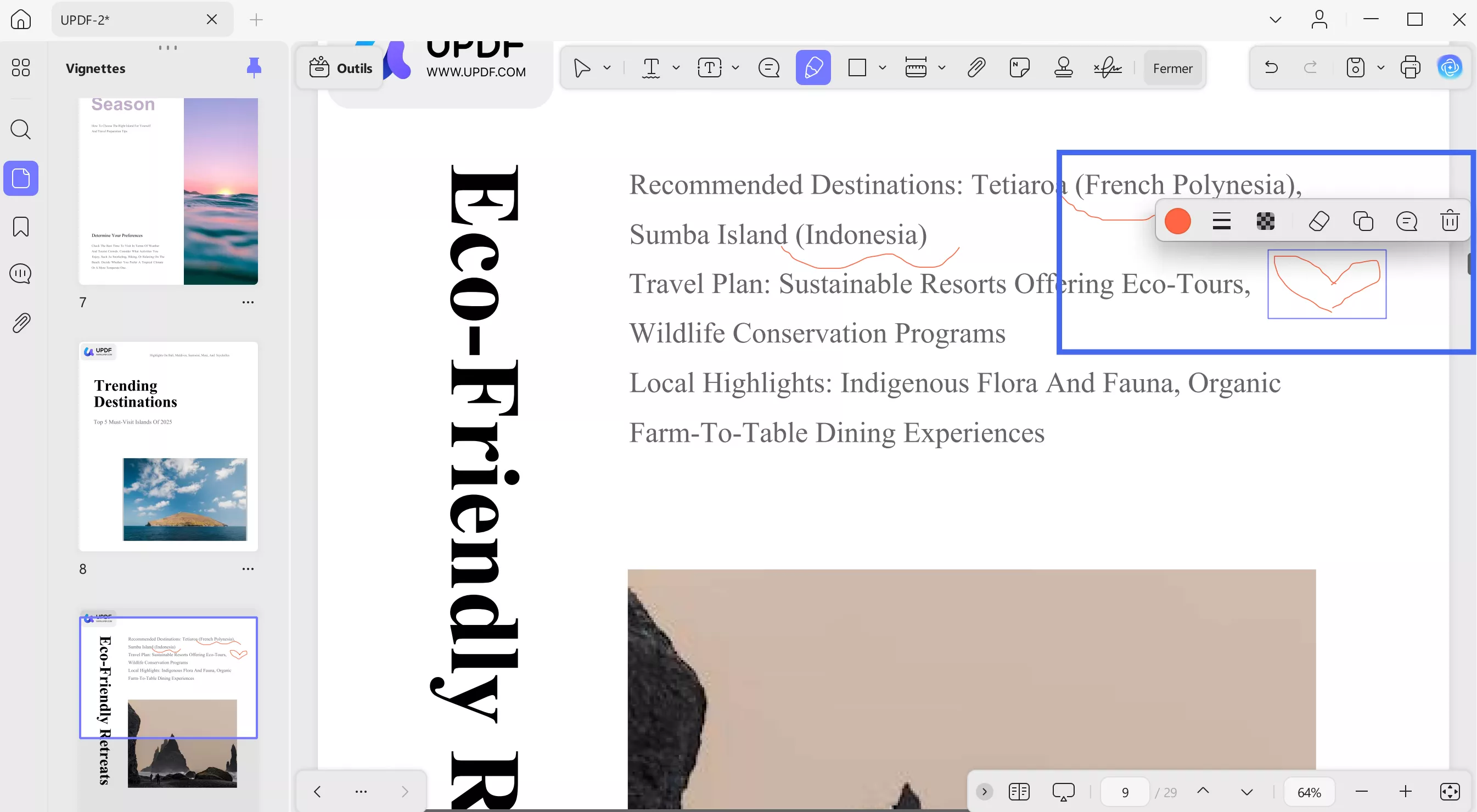 adjust thickness of markup