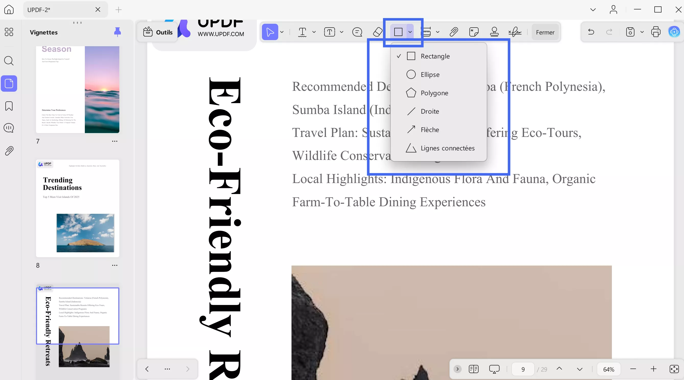 insert shapes to pdf