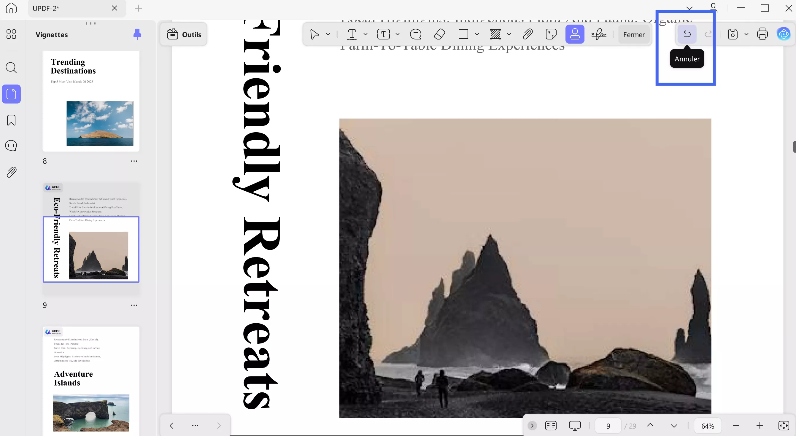 undo or delete annotations created