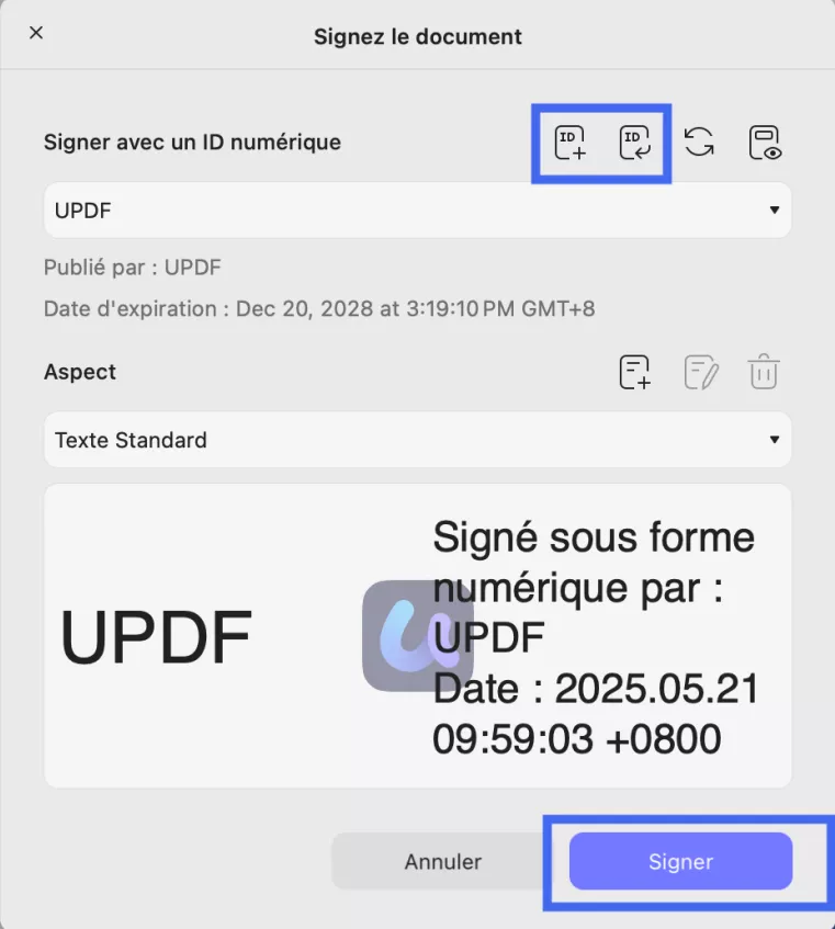 Sign with a digital ID