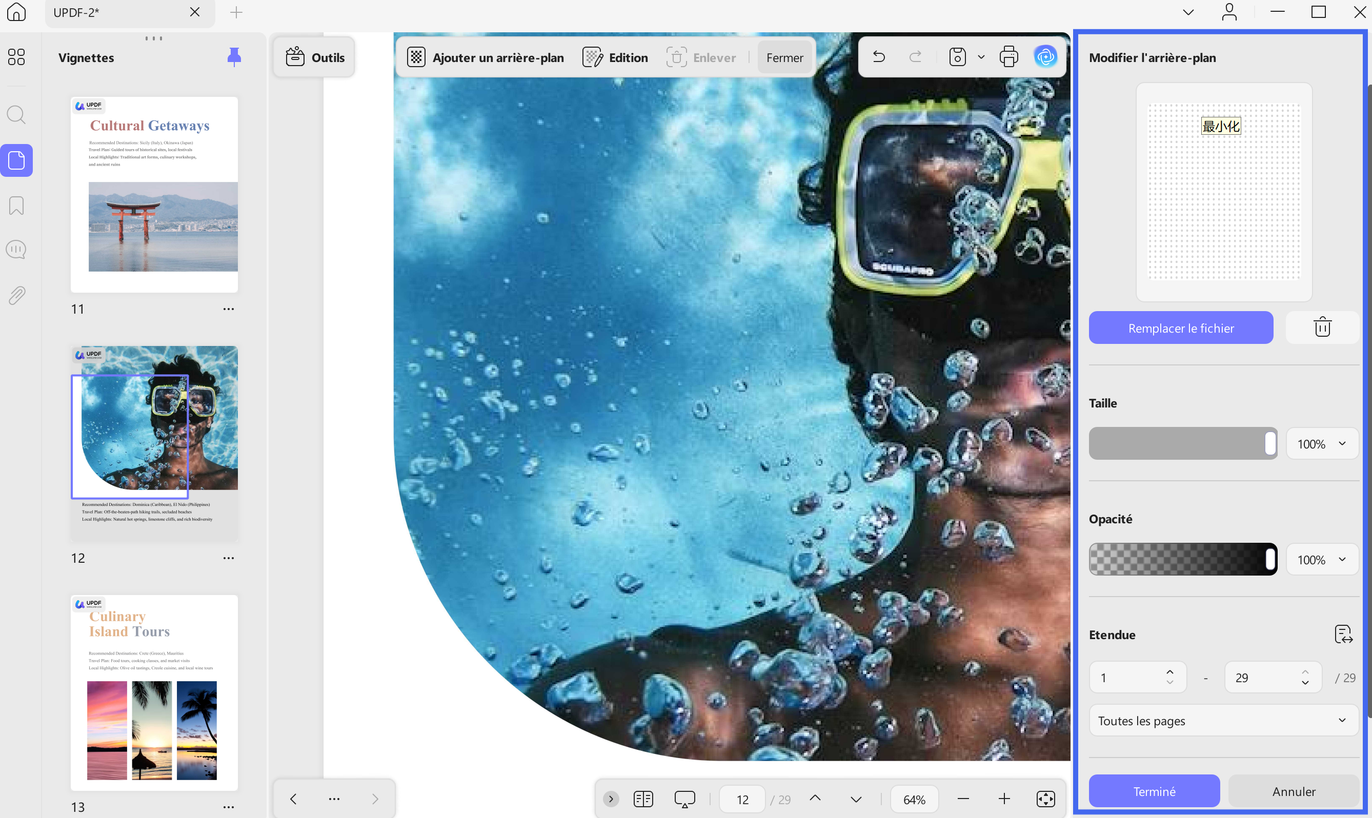 set opacity shade of background